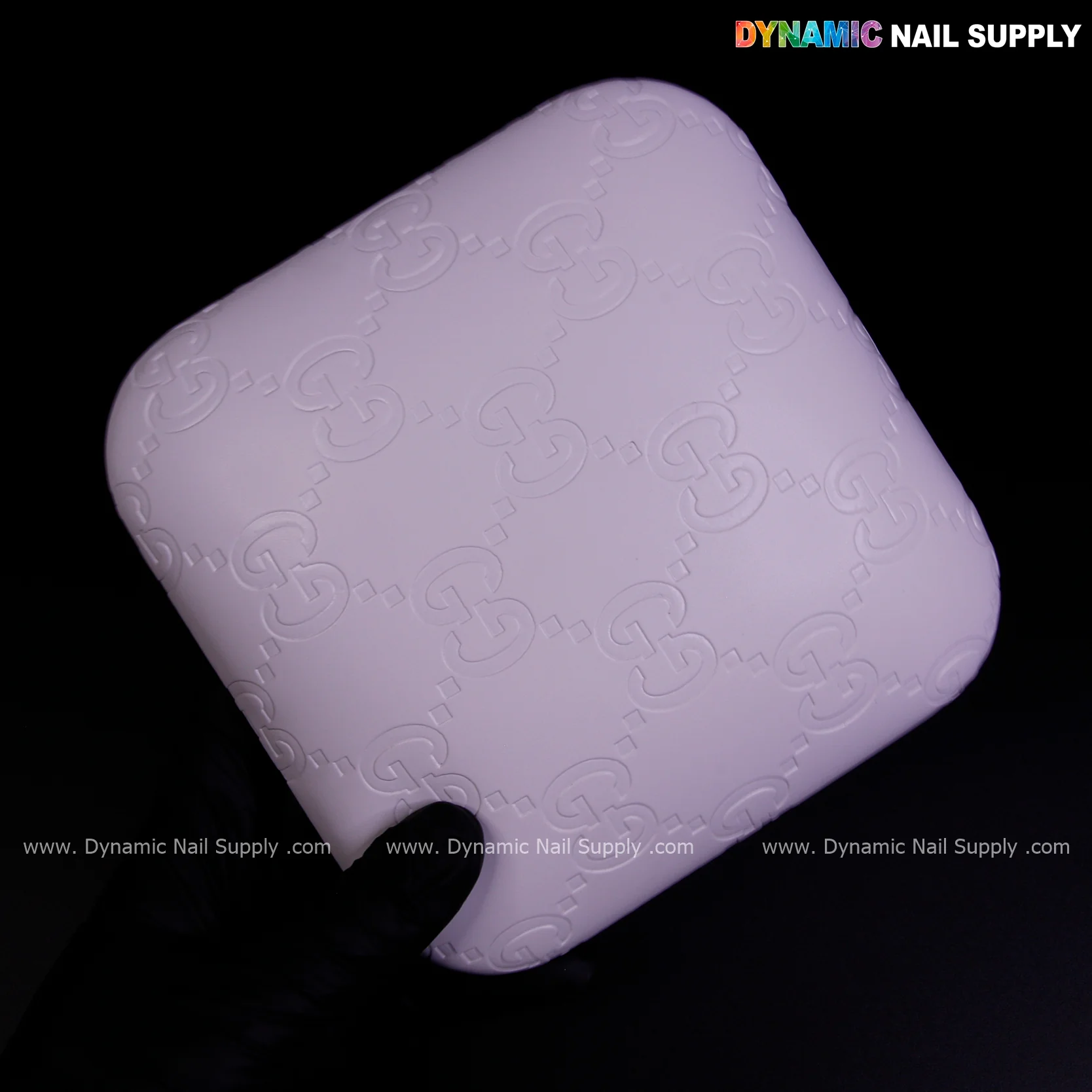 (White GC Engrave - Smooth) Elbow Pad Pillow for Nail Tech : Soft Pu Leather, Supportive, Built for Long Hours Usage - Image 2