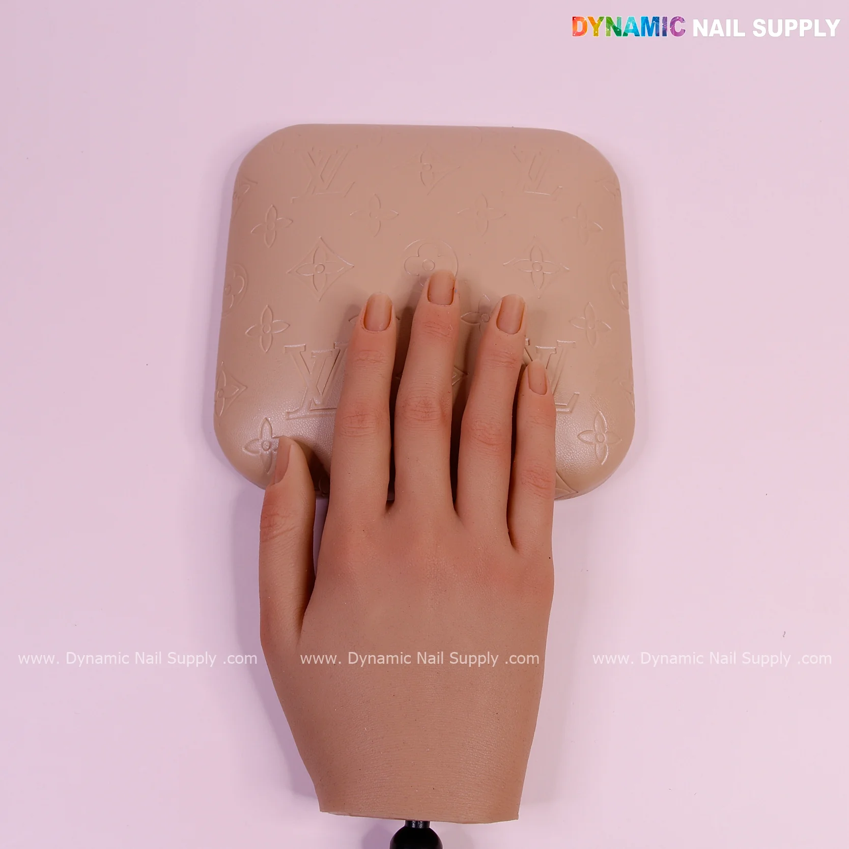 (Sesame Tan LV Engrave - Smooth skin) Elbow Rest Pillow for Nail Tech : Soft Pu Leather, Supportive, Built for Long Hours Usage - Image 3