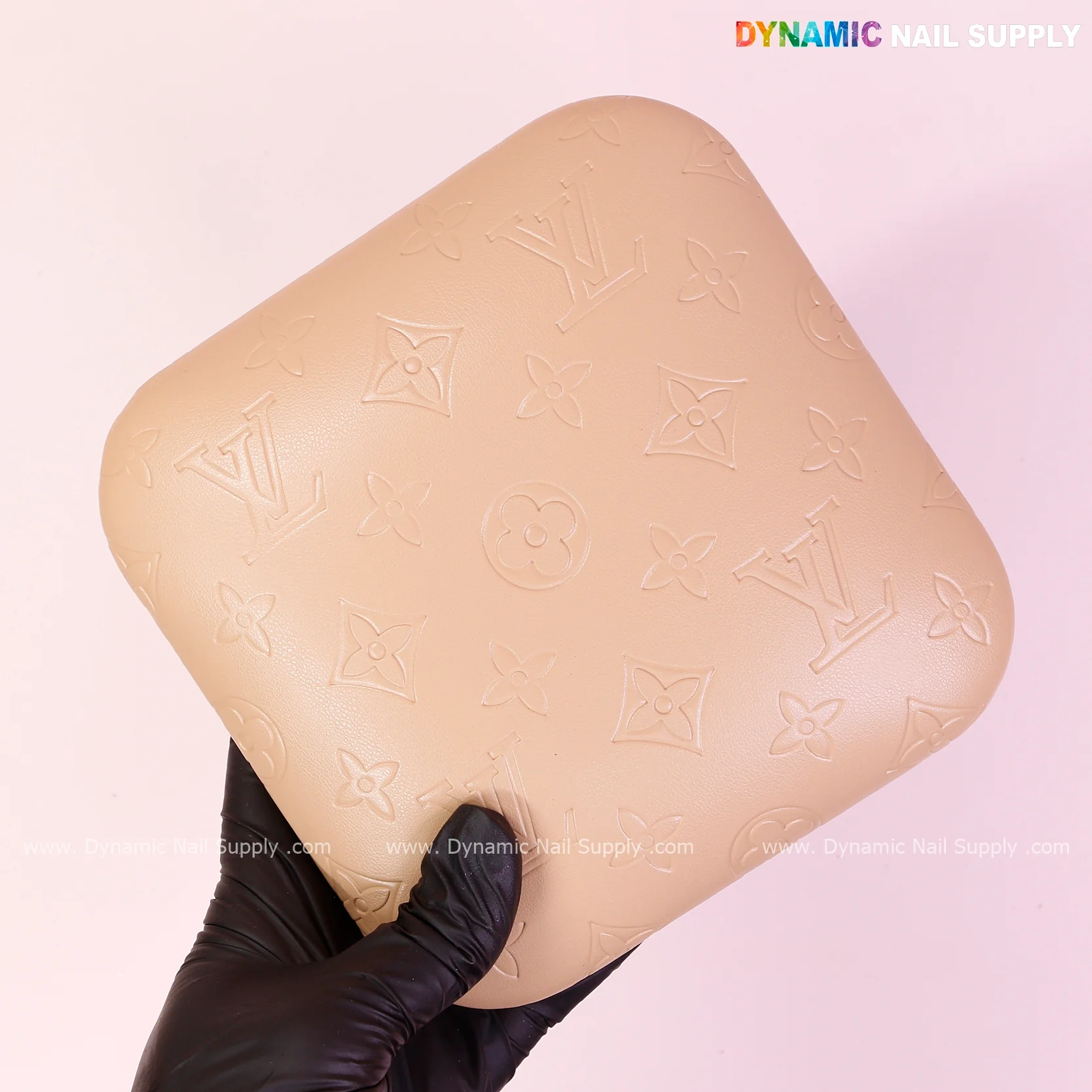 (Sesame Tan LV Engrave - Smooth skin) Elbow Rest Pillow for Nail Tech : Soft Pu Leather, Supportive, Built for Long Hours Usage - Image 5