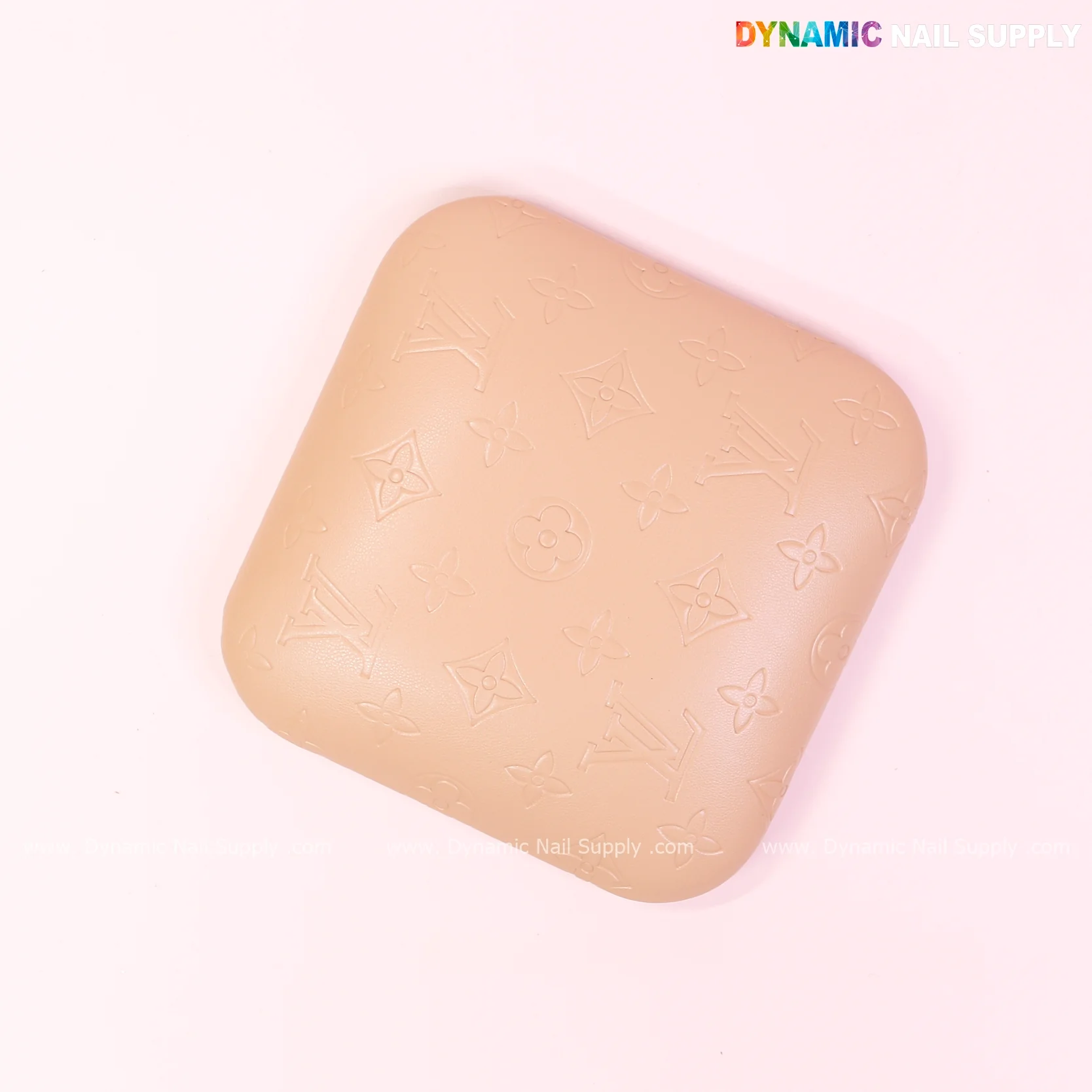 (Sesame Tan LV Engrave - Smooth skin) Elbow Rest Pillow for Nail Tech : Soft Pu Leather, Supportive, Built for Long Hours Usage - Image 7