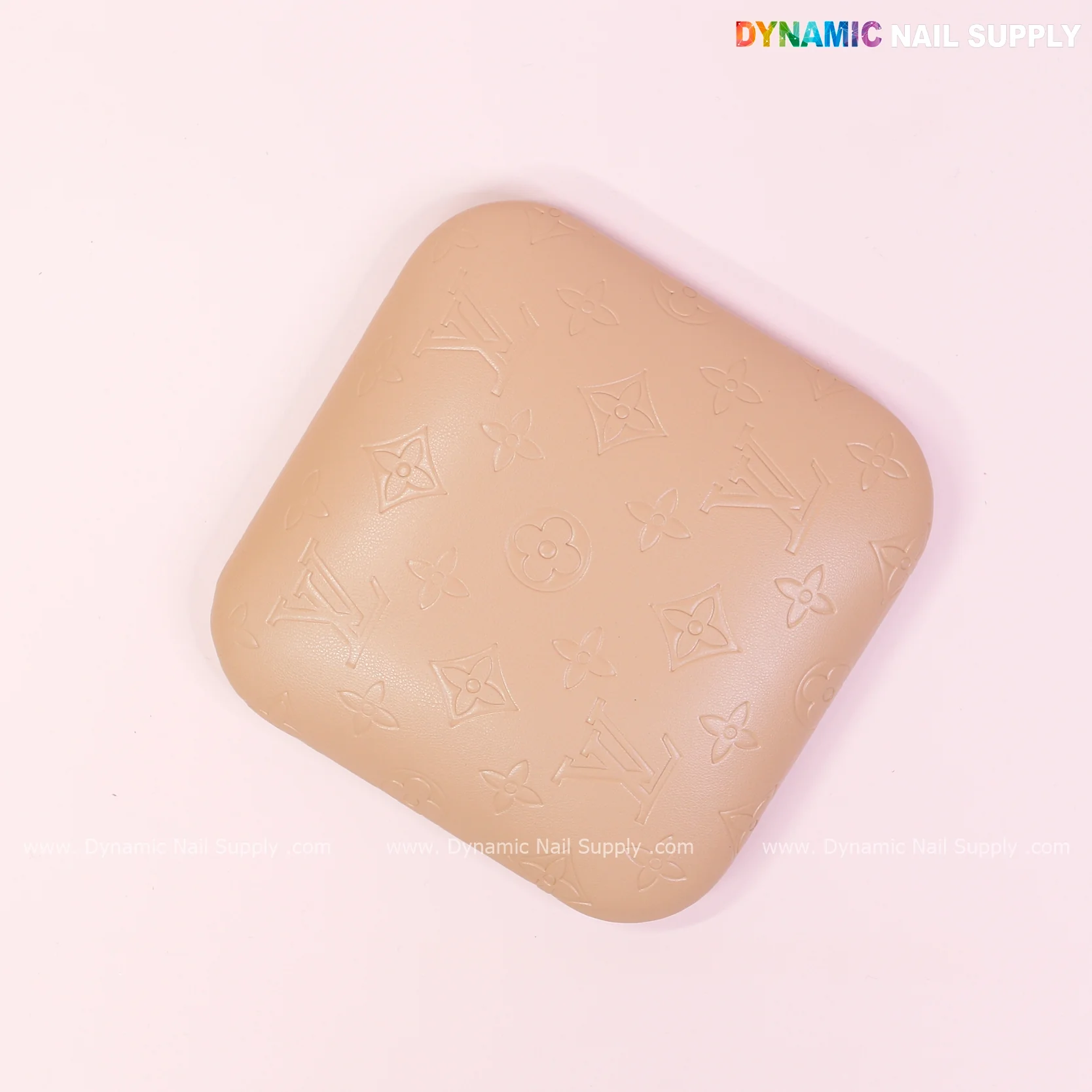 (Sesame Tan LV Engrave - Smooth skin) Elbow Rest Pillow for Nail Tech : Soft Pu Leather, Supportive, Built for Long Hours Usage - Image 8