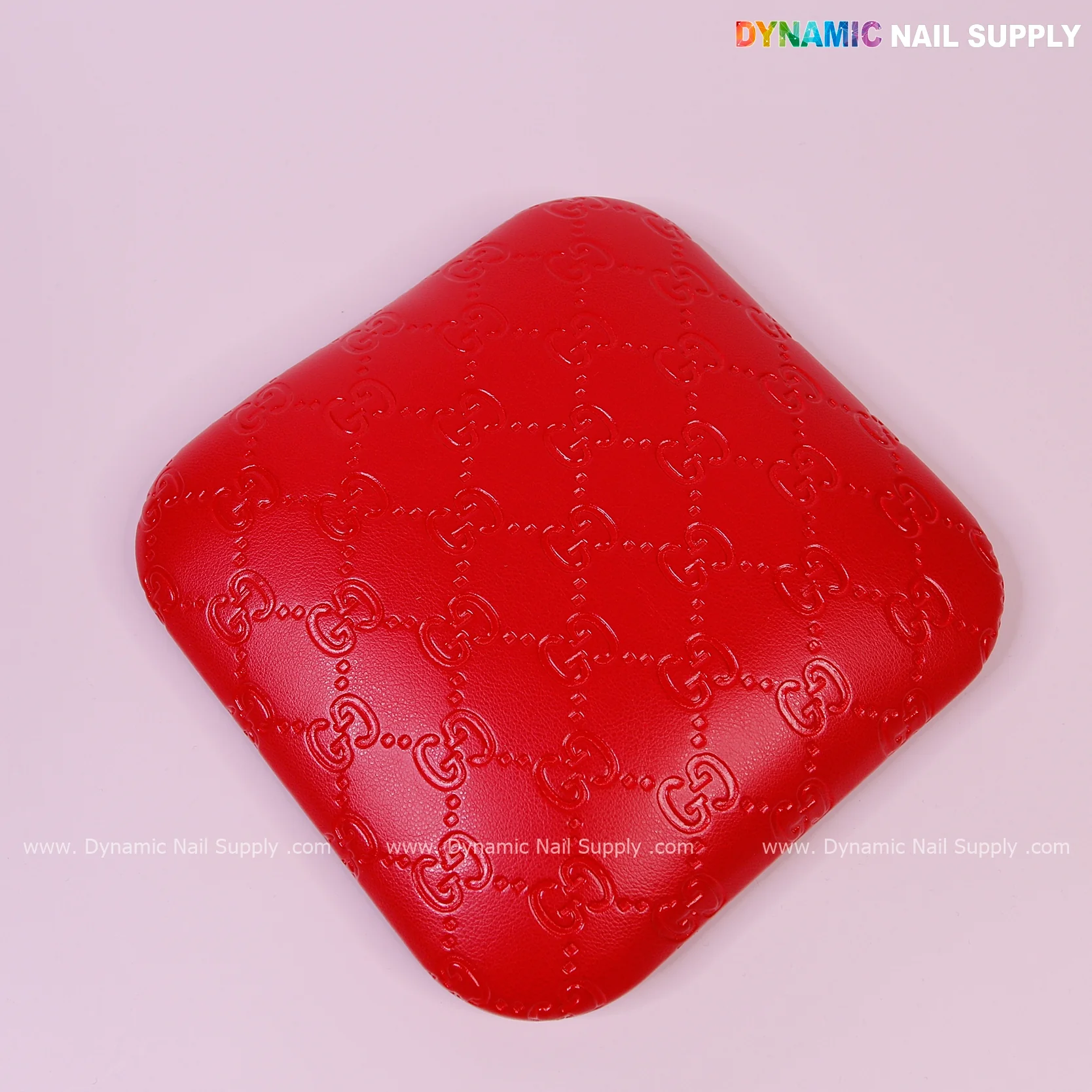 (Red GC Engrave) Leather Elbow Pillow Pad Arm Rest Support for Manicure Nail Desk - Image 9