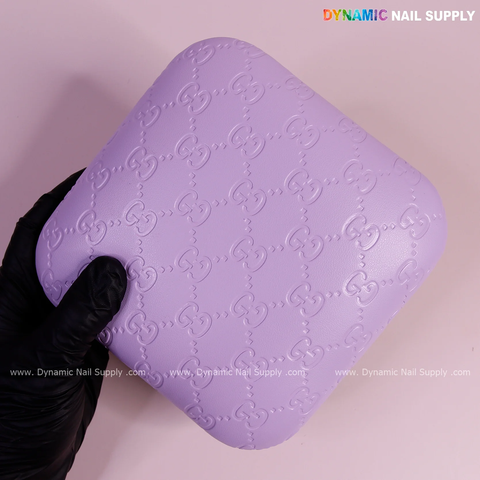 (Violet GC Engrave) Leather Elbow Cushion Pad Arm Rest Support for Manicure or Pedicure