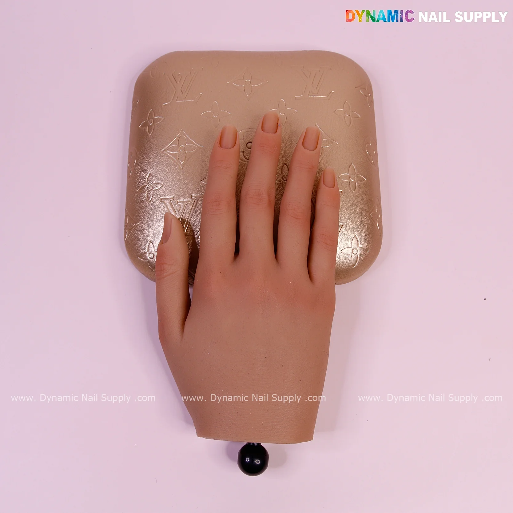 (Metallic Gold LV Engrave) Elbow Rest Pillow for Nail Tech : Soft Pu Leather, Supportive, Built for Long Hours - Image 2