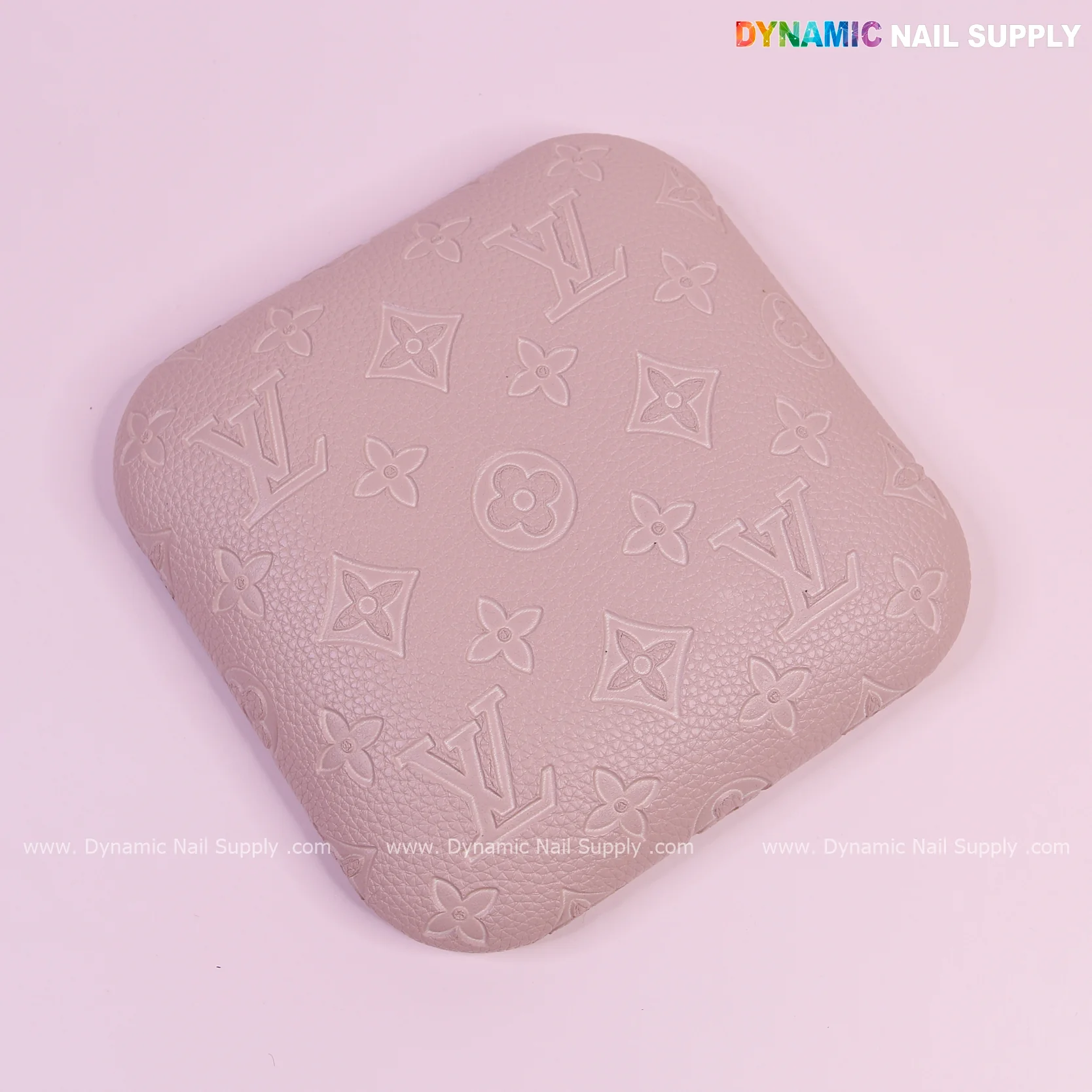 (Neutral skin Color LV Engrave) Elbow Pad Pillow for Nail Tech : Soft Pu Leather, Supportive, Built for Long Hours Usage - Image 5