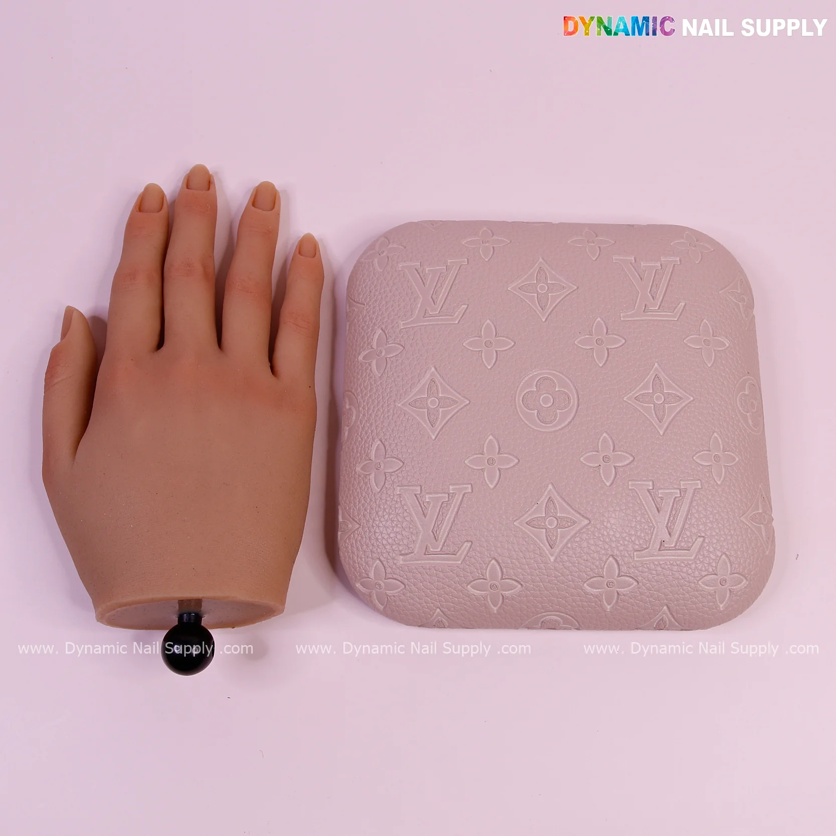 (Neutral skin Color LV Engrave) Elbow Pad Pillow for Nail Tech : Soft Pu Leather, Supportive, Built for Long Hours Usage - Image 8