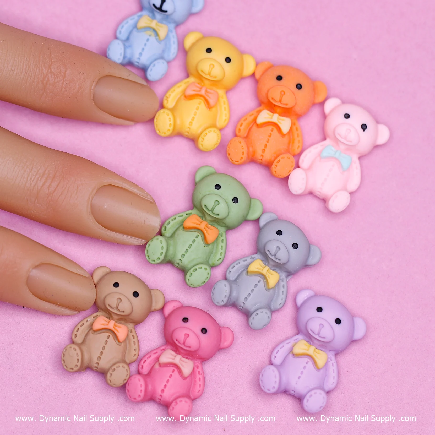 10 pcs Teddy Bear resin charms (Cartoon style) for Nails Art Design - Image 3