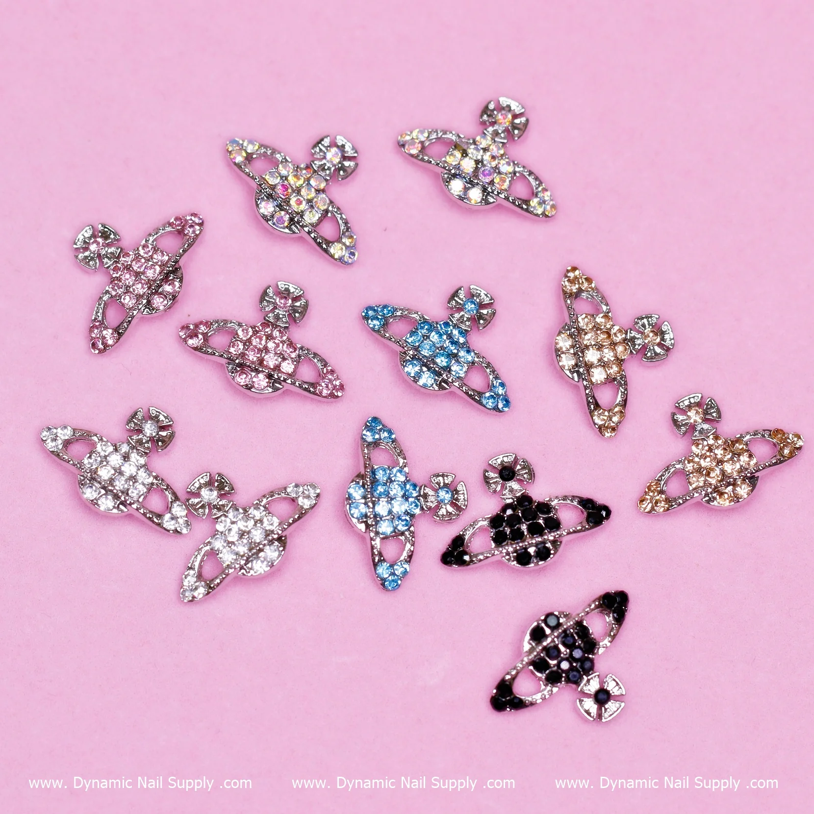 30 pcs Planet Charms for Nails art designer (Colorful stones) - Image 3