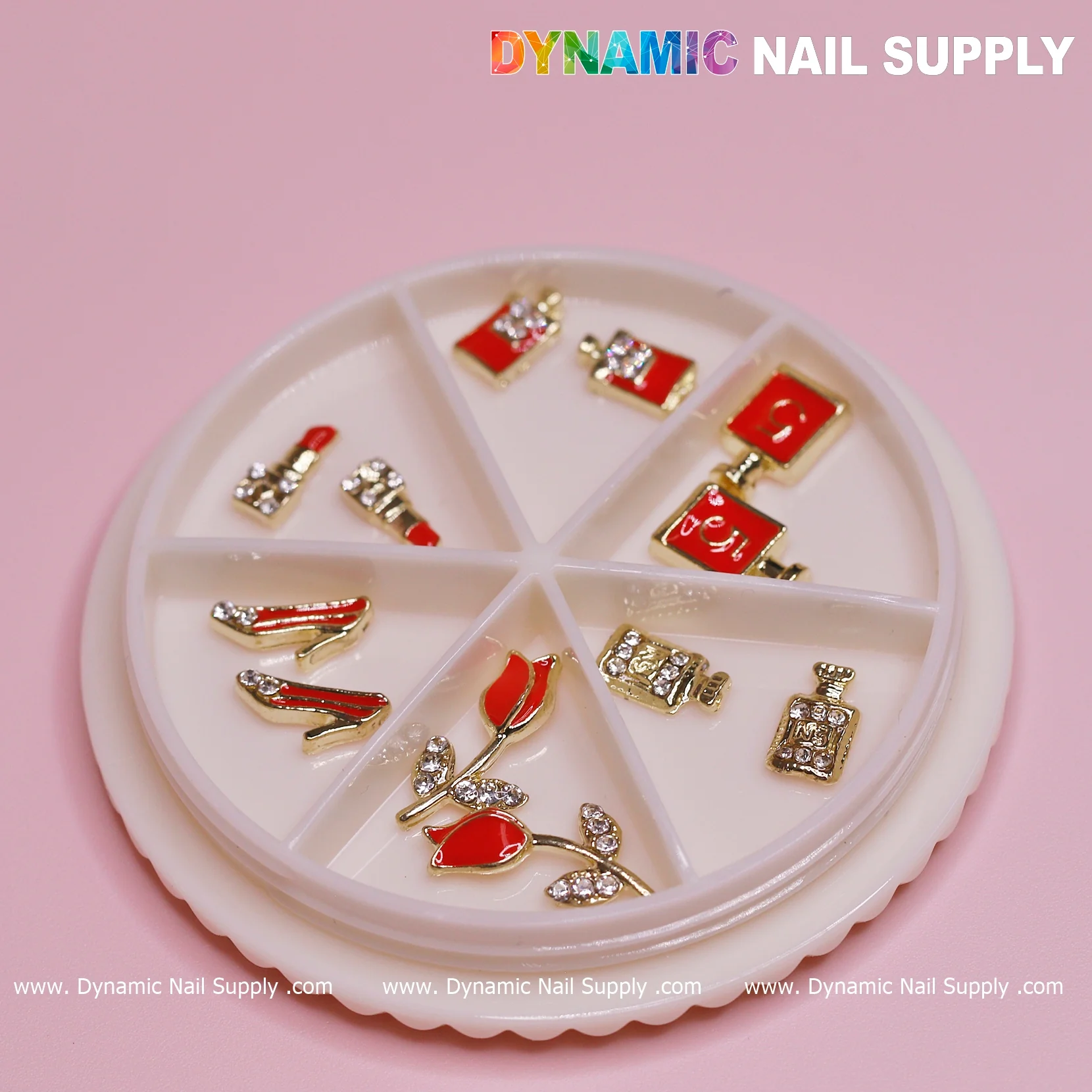 12 pcs Valentines Nail charms for designer (Lipstick/Shoes/Perfume) - Image 3