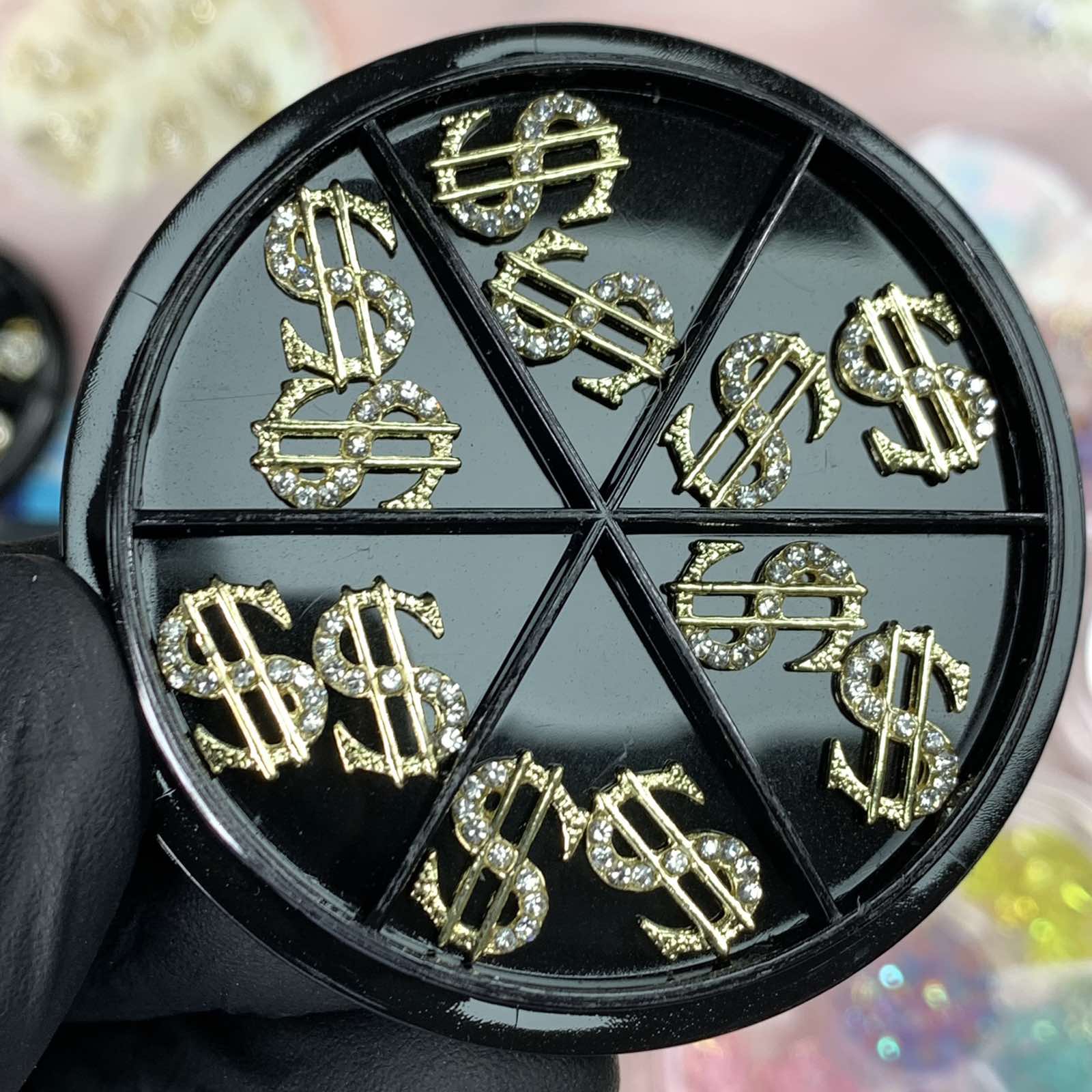 12 pcs (Big) Dollar Sign Charms for Nails designer - Image 2