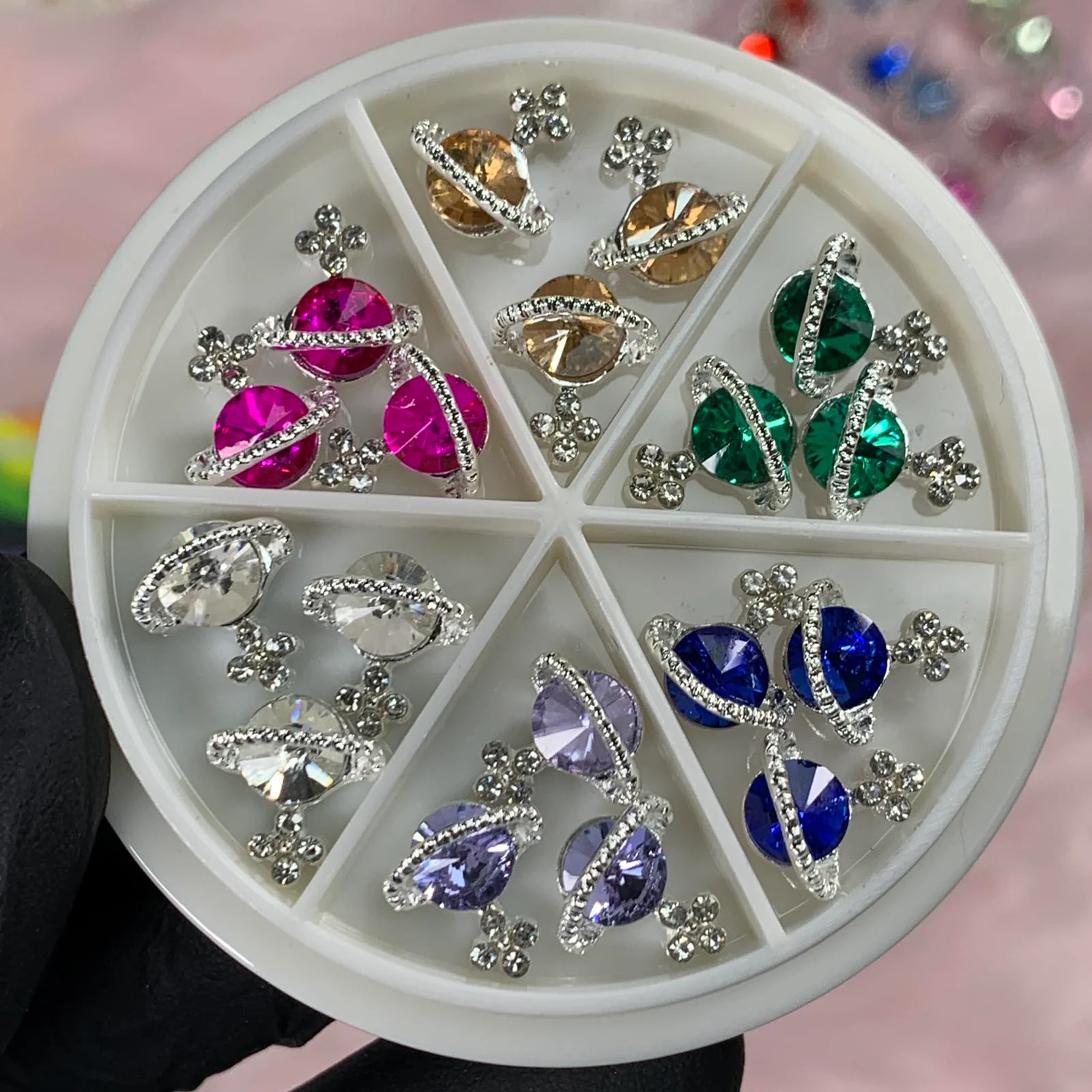 18 pcs Planet Charms for Nails designer - Image 2
