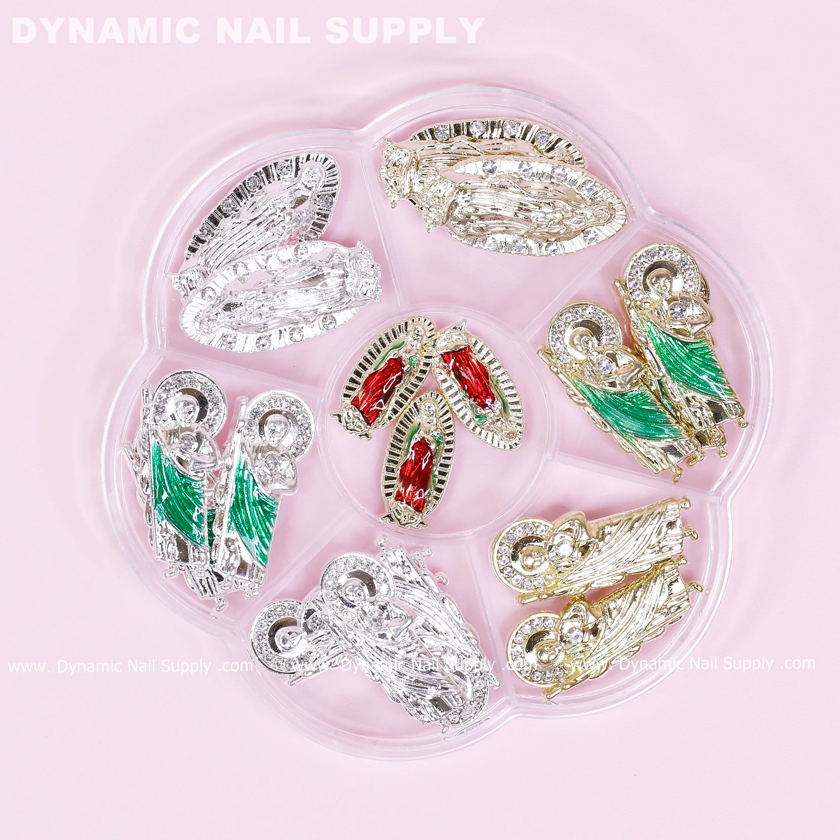 19 pcs Mixed (San Judas / Virgin Mary) Religious Charms for Vintage Nails Art design - Image 2