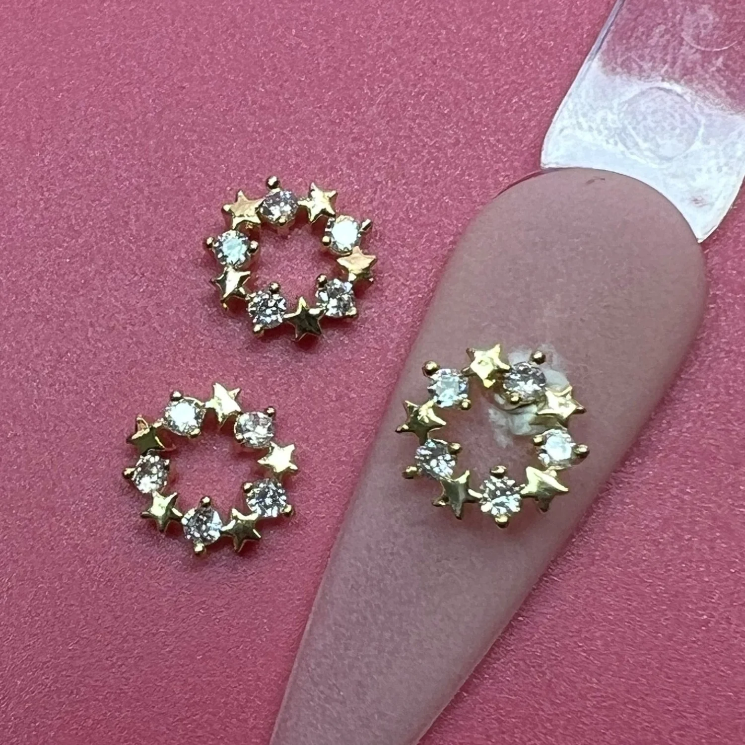 2 pcs Luxury Star-Diadem Charm for Nails Art Design (Crystal Rhinestones Engraved) - Image 2