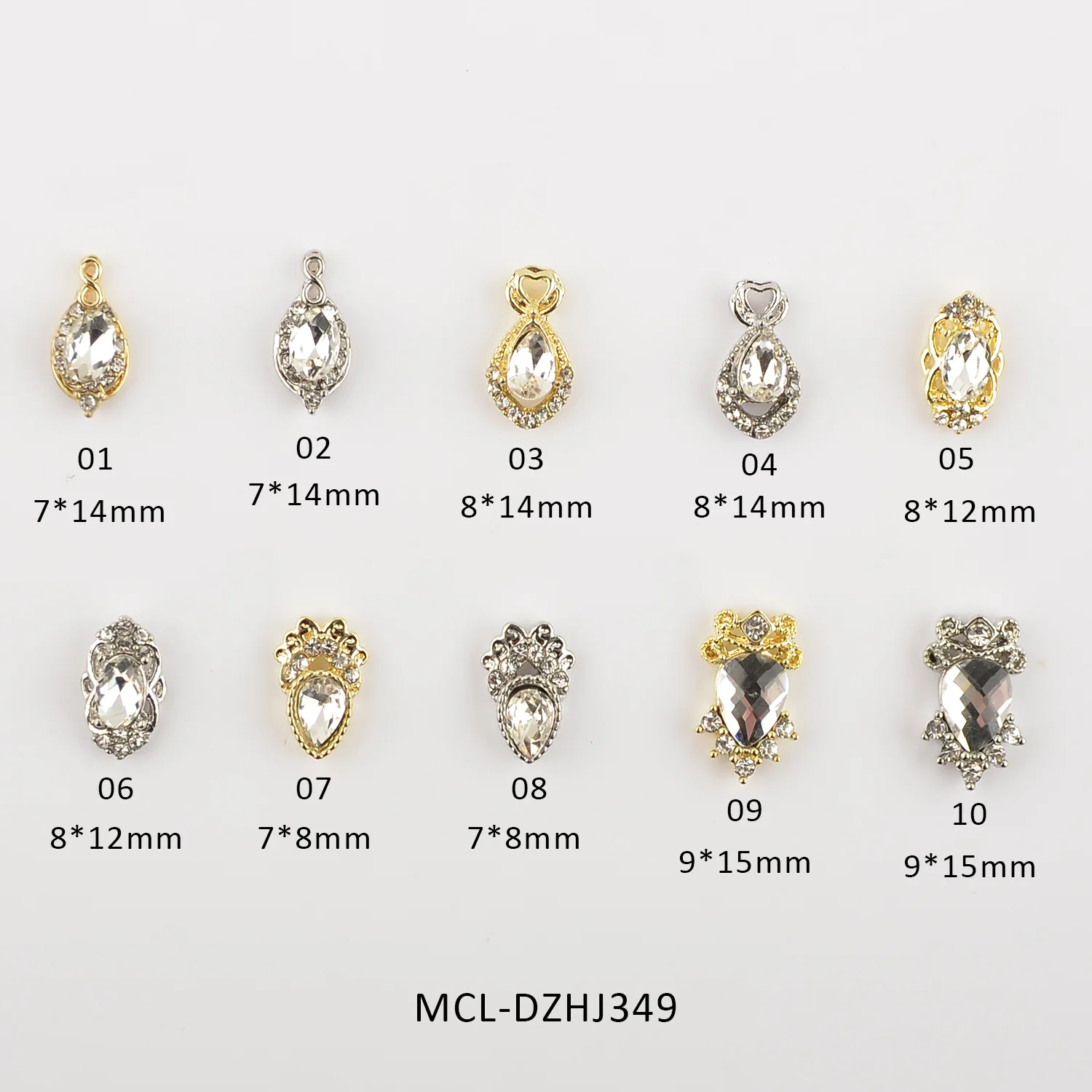 20 pcs / 1 bag of Unique shape Charms for Nails Art Design - Image 2