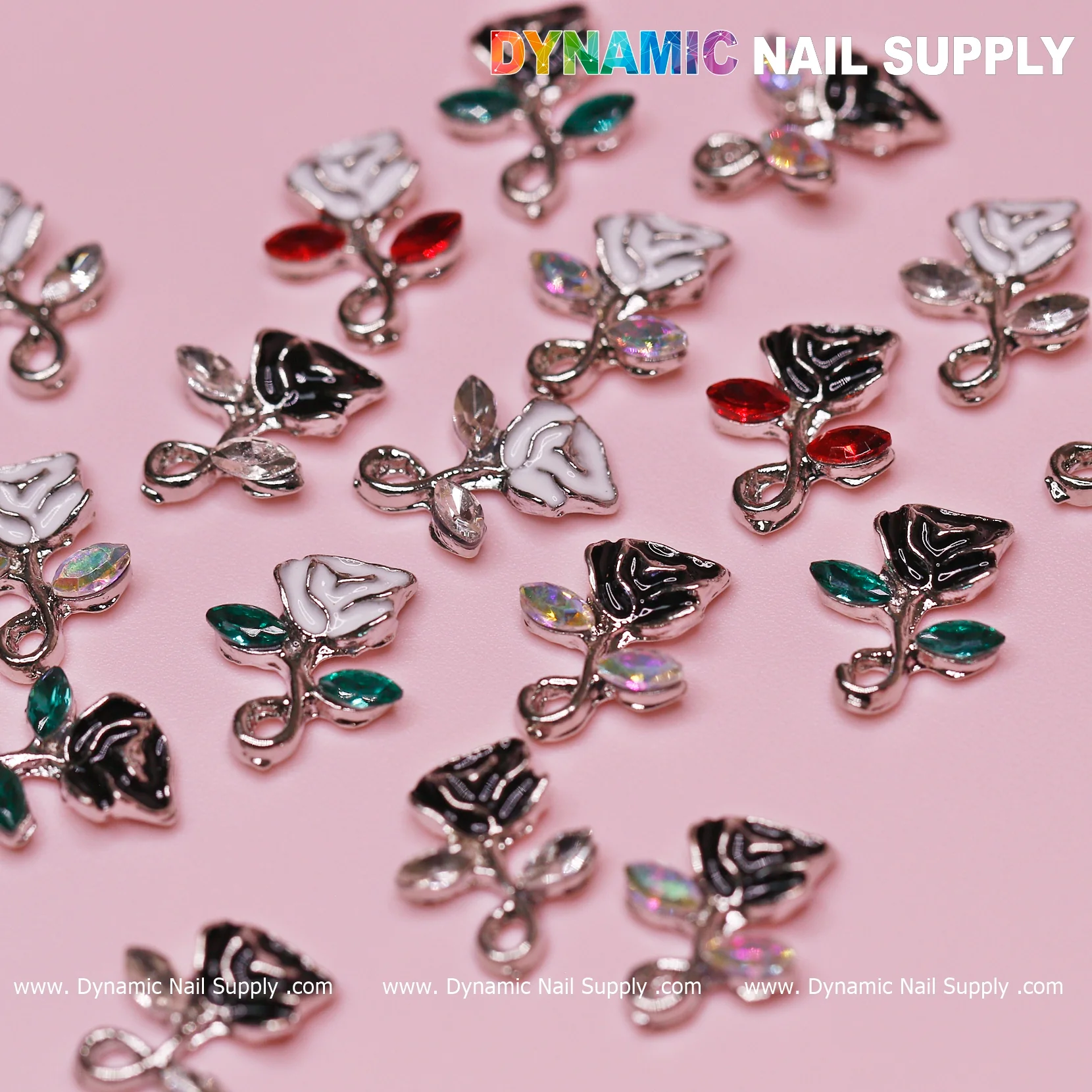 20 pcs Rose flower Charm for Valentine Nails Art Design - Image 3