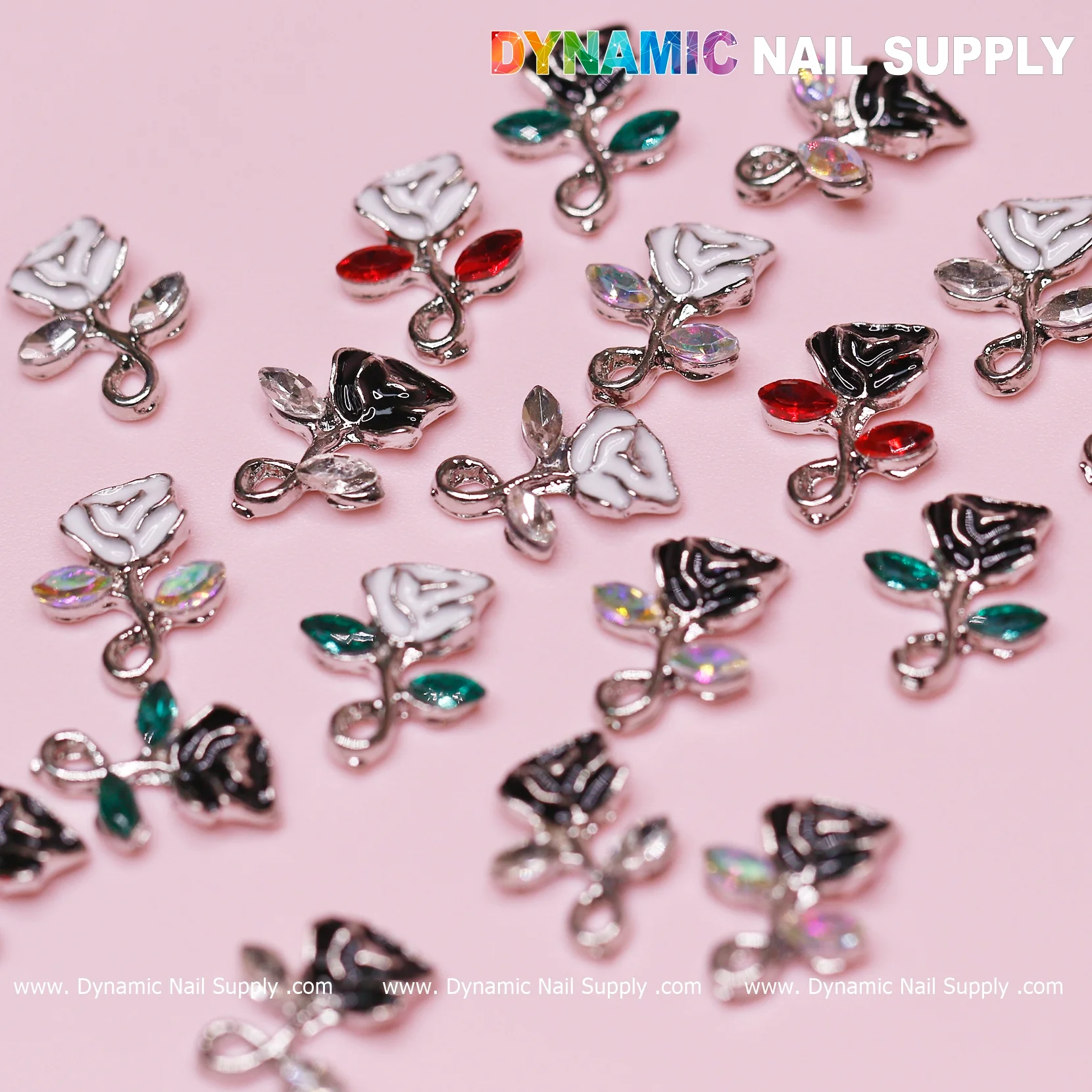 20 pcs Rose flower Charm for Valentine Nails Art Design - Image 4