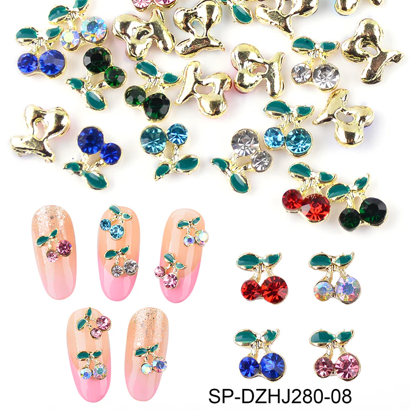 18pcs pcs Color Cherry Nail Charms (Bigger size) - Image 2