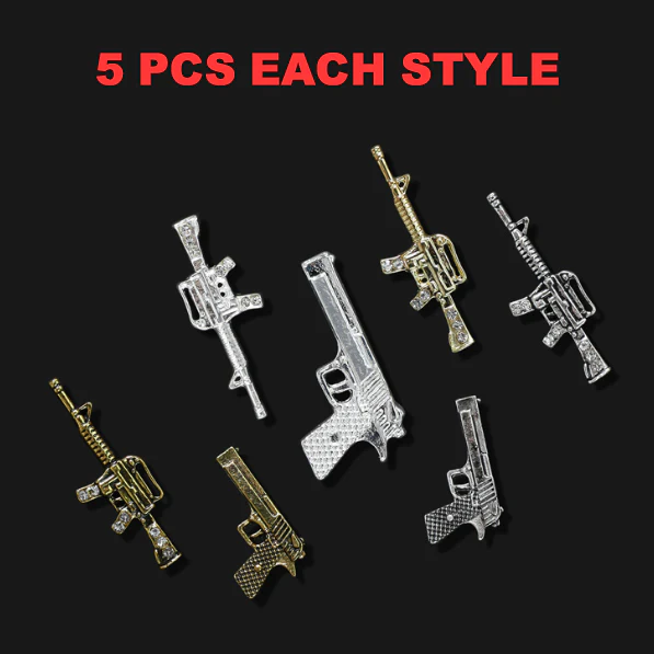 35 pcs of Weapons shape style Charms for Halloween or Vintage Nails Art Design - Image 3