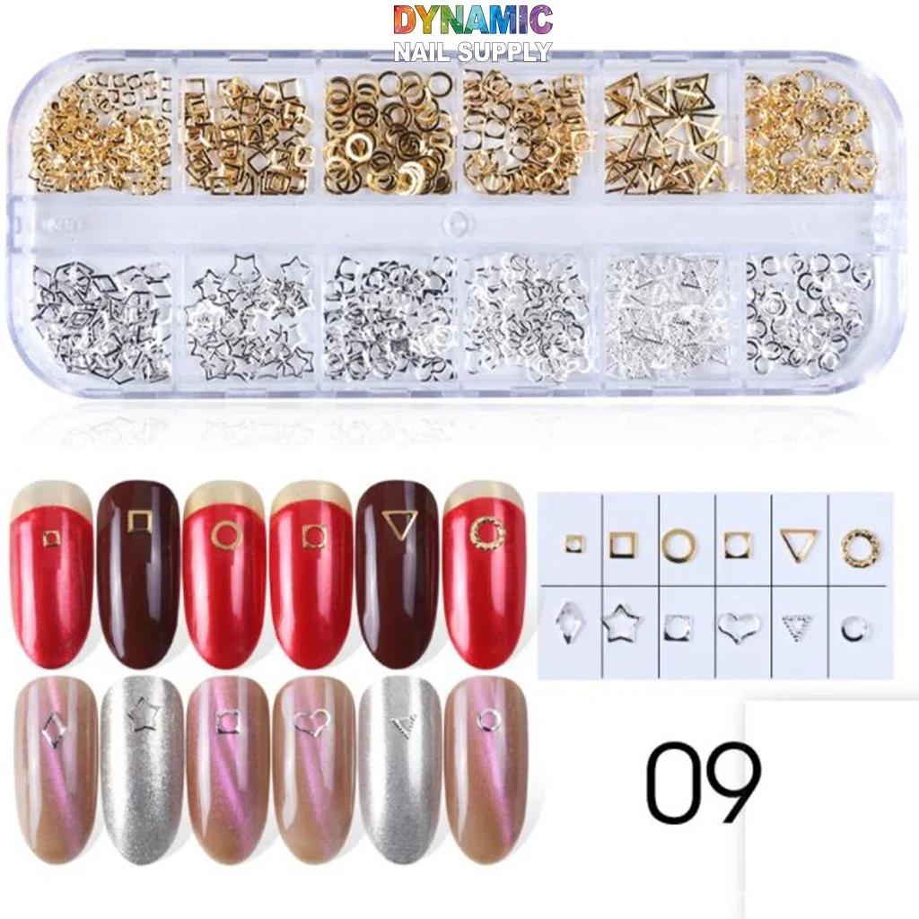 3D Hollow Metal Frame Sequins for Nail Art Design - Part 3 - 12 grids / per box - Image 4