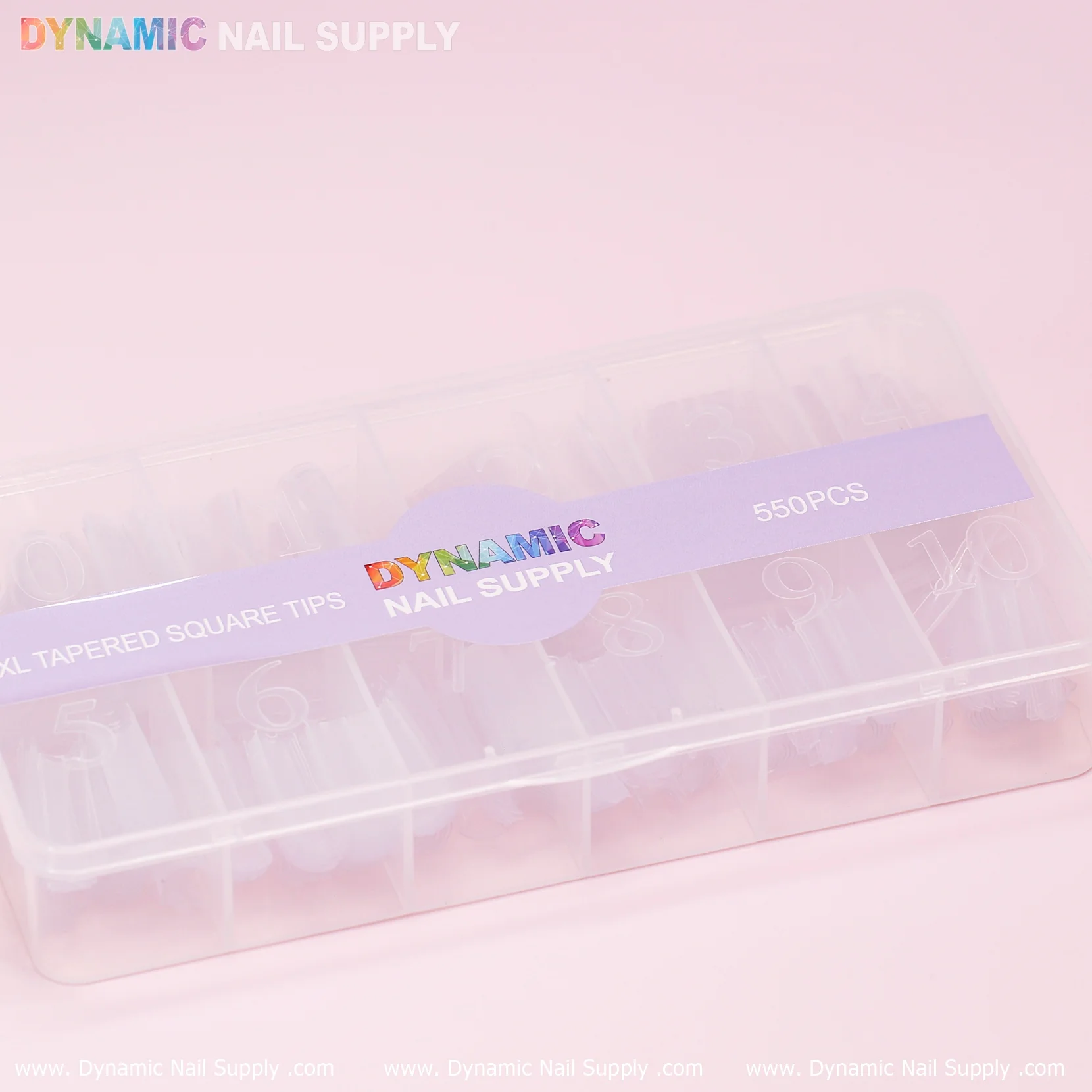 XXL Tapered Square Tips (New 2024) - XXL - 11 sizes - 550 tips - Clear - Image 2