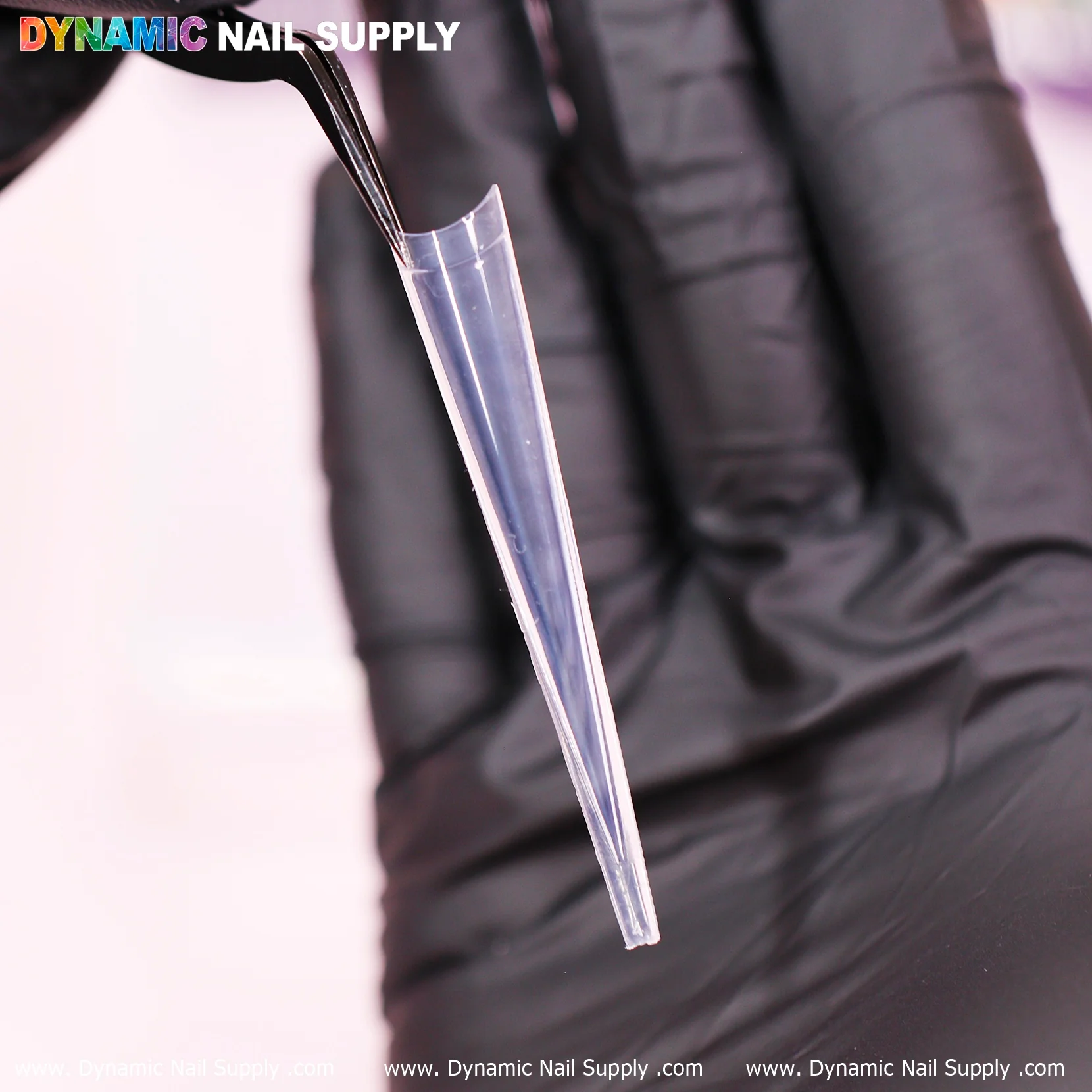 4XL Super Long Stiletto Nail Tips - Half-Cover - Box of 240 pcs - 10 sizes - Clear - Image 5