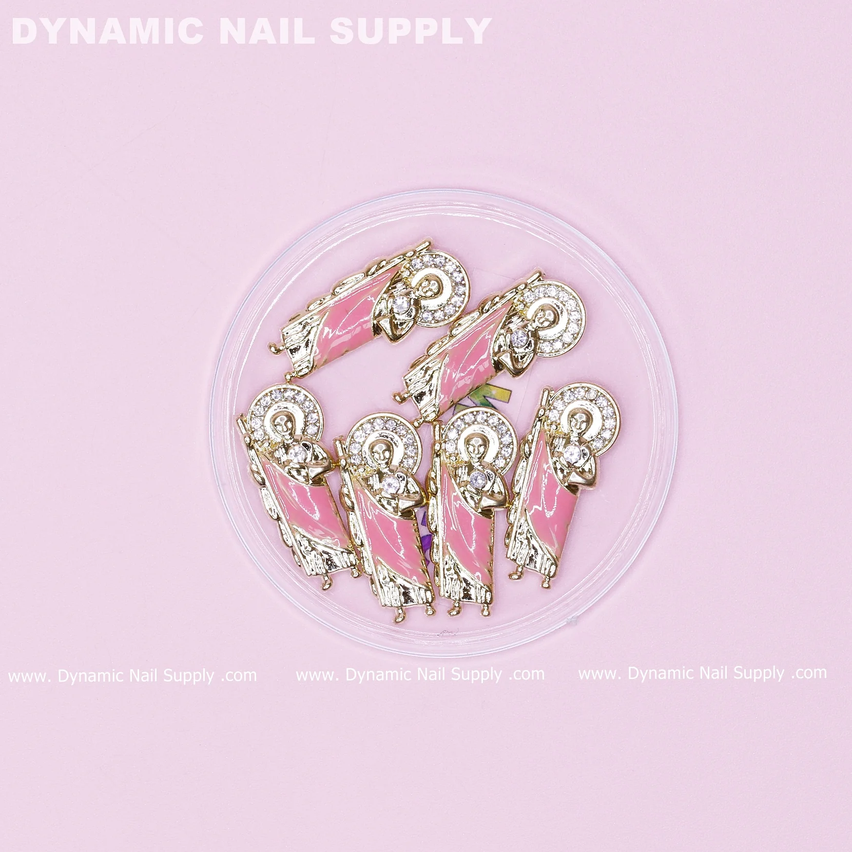 6 pcs San Judas Charms (Pink accent) for Nail Art Designer - Image 5