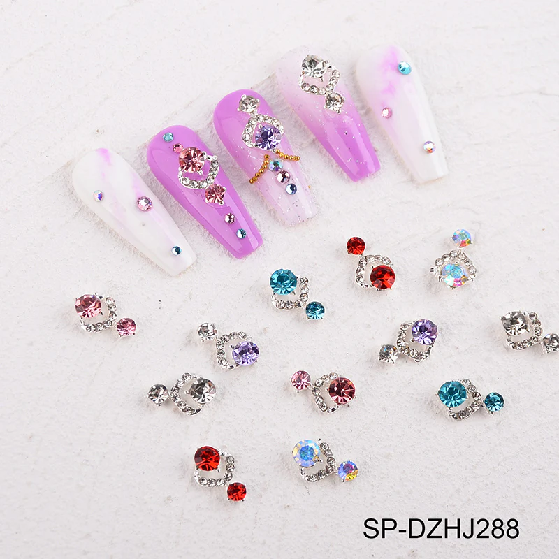 60 pcs Luxury Water Drop Shape Nail Charms with Rhinestone for Designer - Image 5