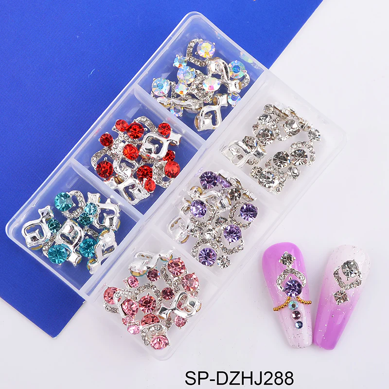 60 pcs Luxury Water Drop Shape Nail Charms with Rhinestone for Designer - Image 6