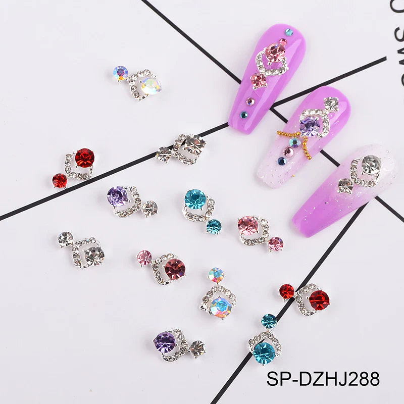 60 pcs Luxury Water Drop Shape Nail Charms with Rhinestone for Designer - Image 7