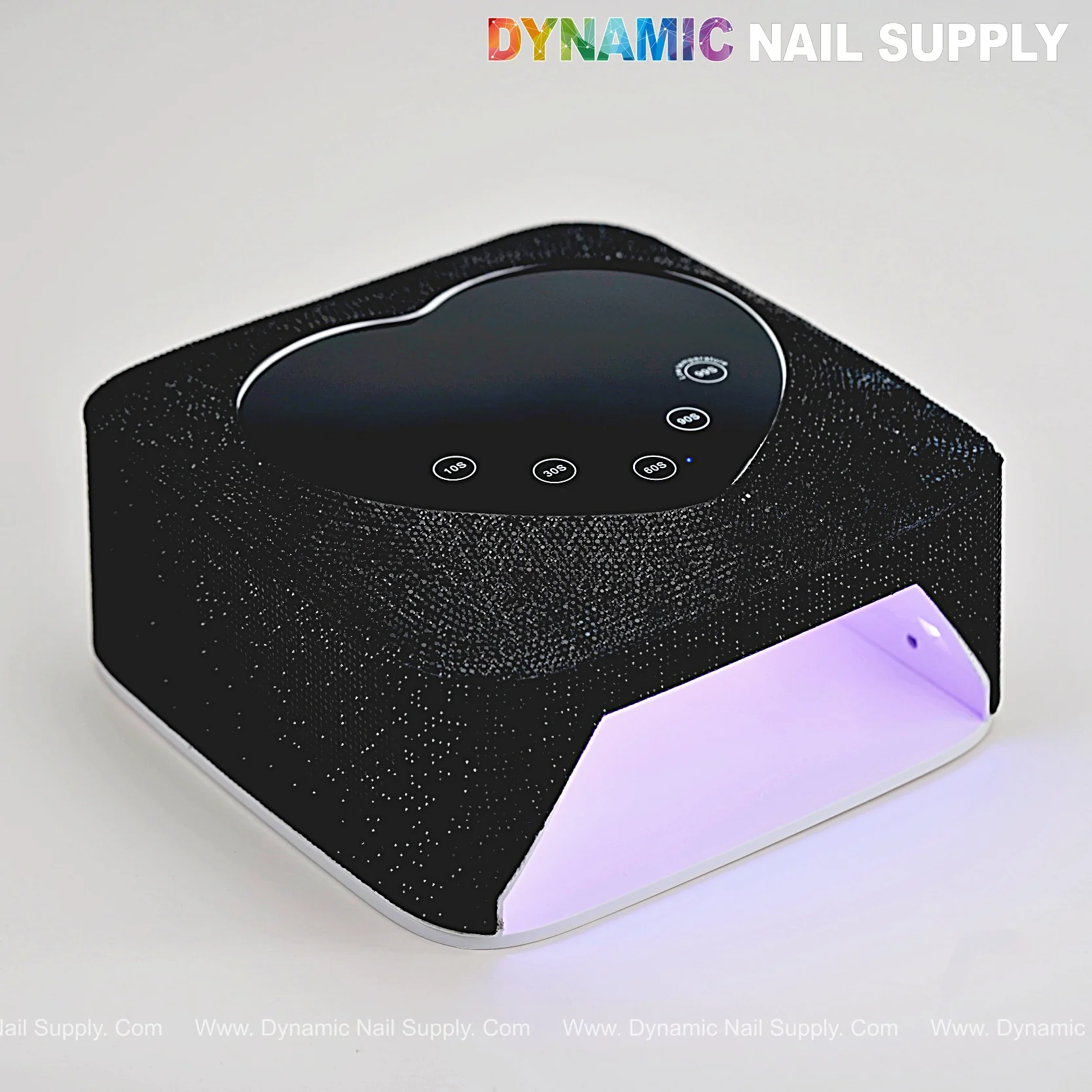 [Black Small Rhinestone] UV/ LED Cordless 72W Rechargeable Lamp Heart Shape with Heart Shape Display - Auto Sensor with 5 Timer Settings - Image 4