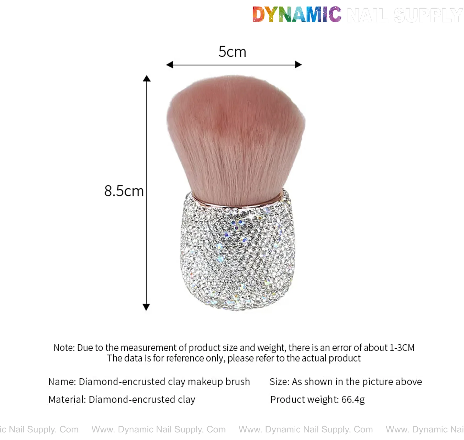 RB10 - Black Rhinestone Small Dust Brush for Cleaning Up - Cleaning Tool For Acrylic Nails Powder Remover - Image 7