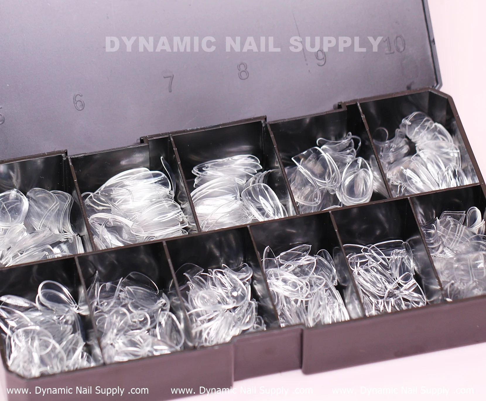 [Almond S] Full Cover Tips - Clear Soft Gel X tips - 600 pcs - Short Length - 10 sizes - Image 2