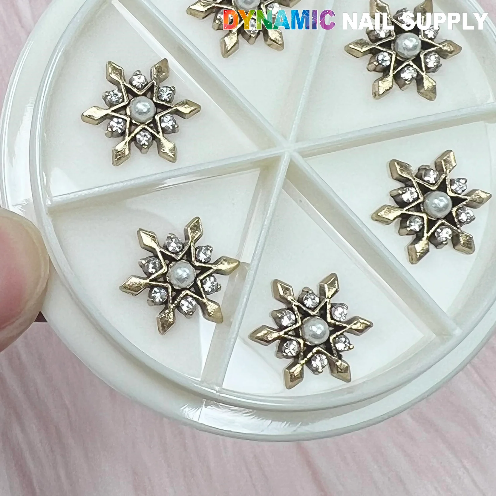 Antique Star Flowers Snowflake Charm for Nails Art Designer - Image 2