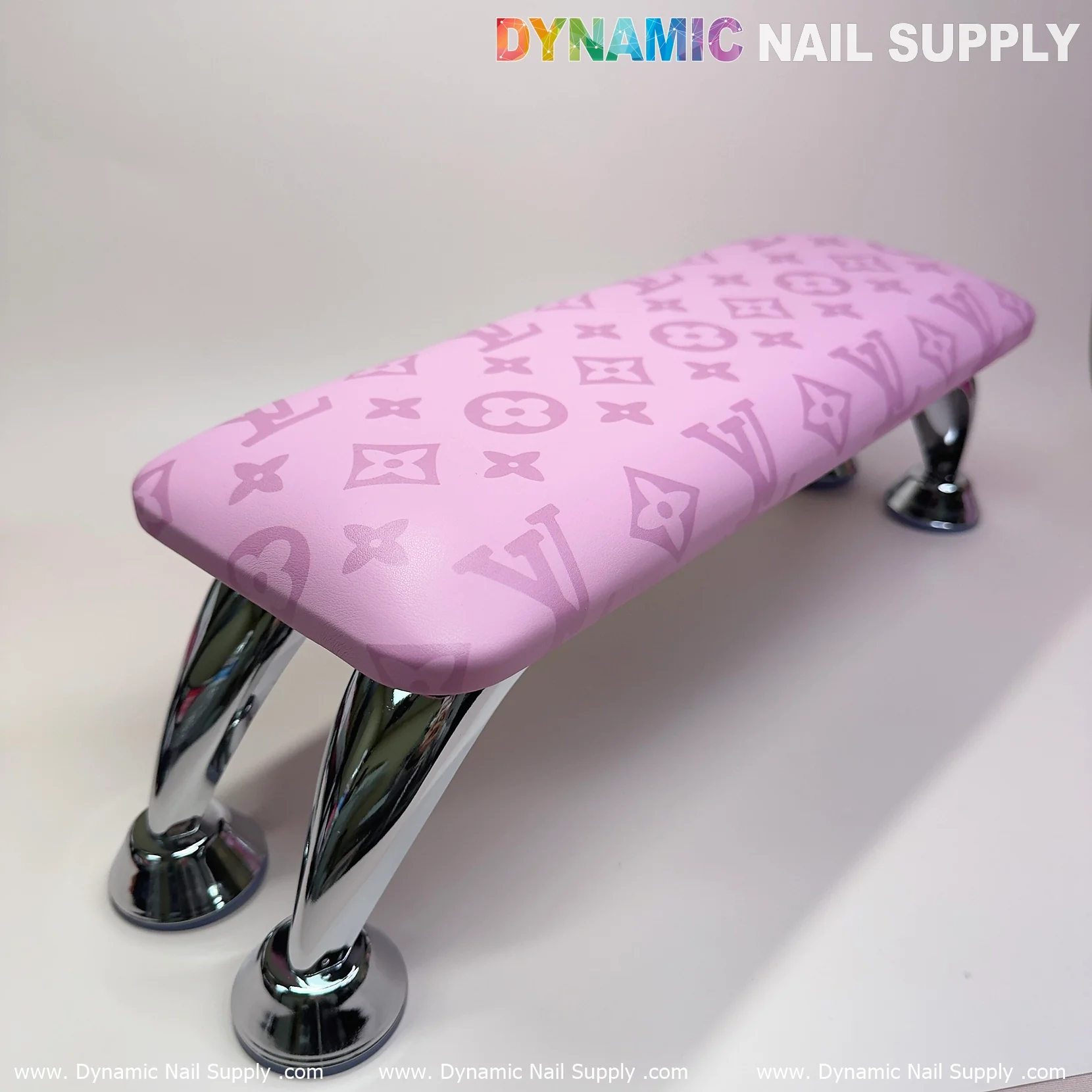 (Big Logo Pink LV Pattern) Leather Armrest Cushion Pillow for Pedicure Manicure (Reposabrazos Para Manicura) - Image 9