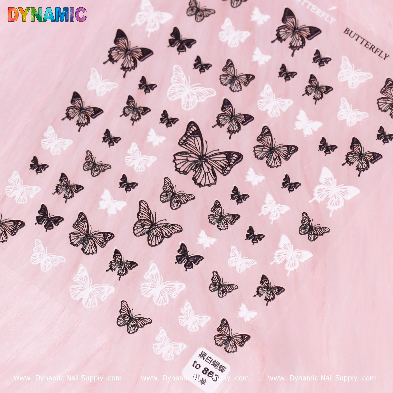 Black and White Butterfly Sticker (863)