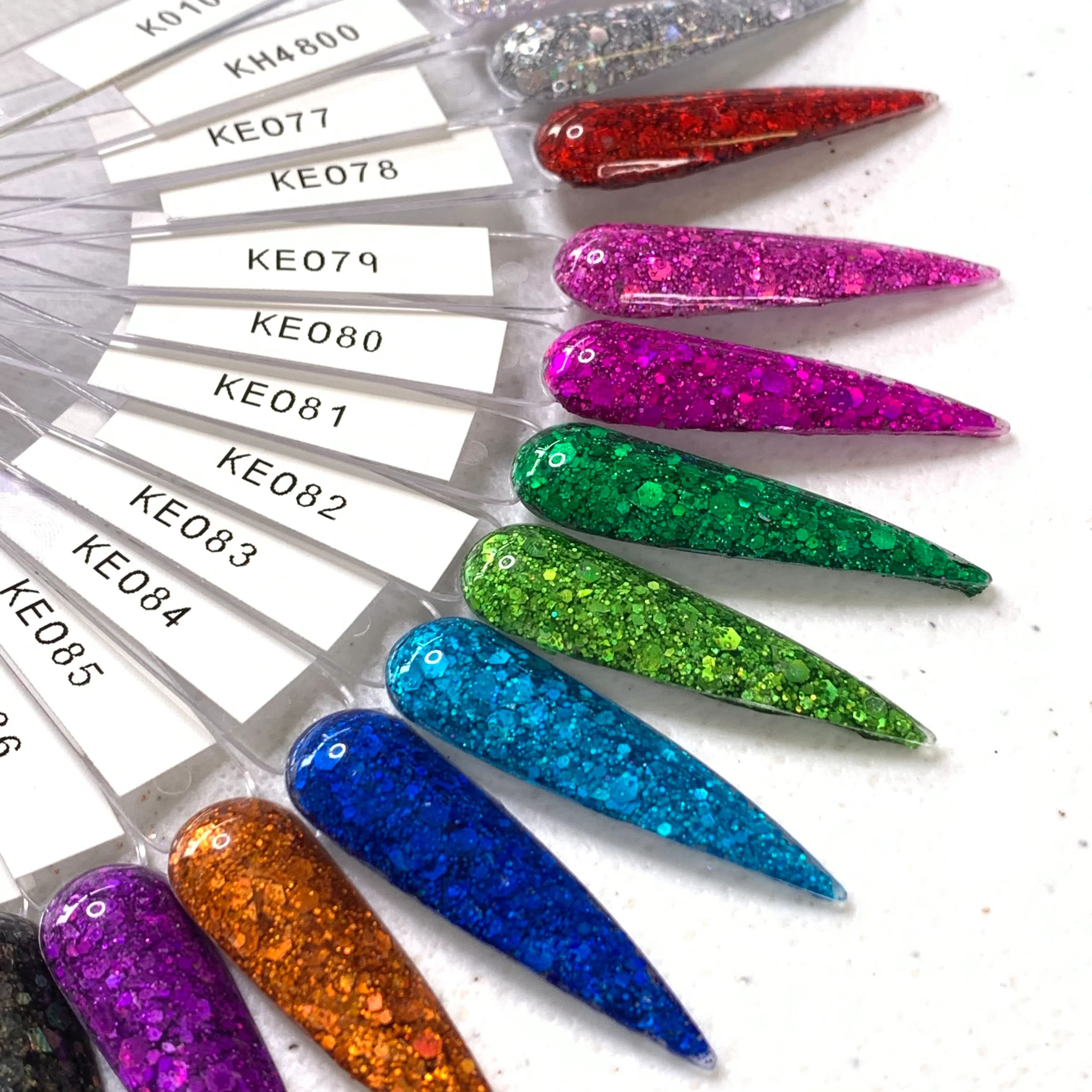16 pcs Colorful Holographic Glitter Acrylic Powder Collection - Image 4