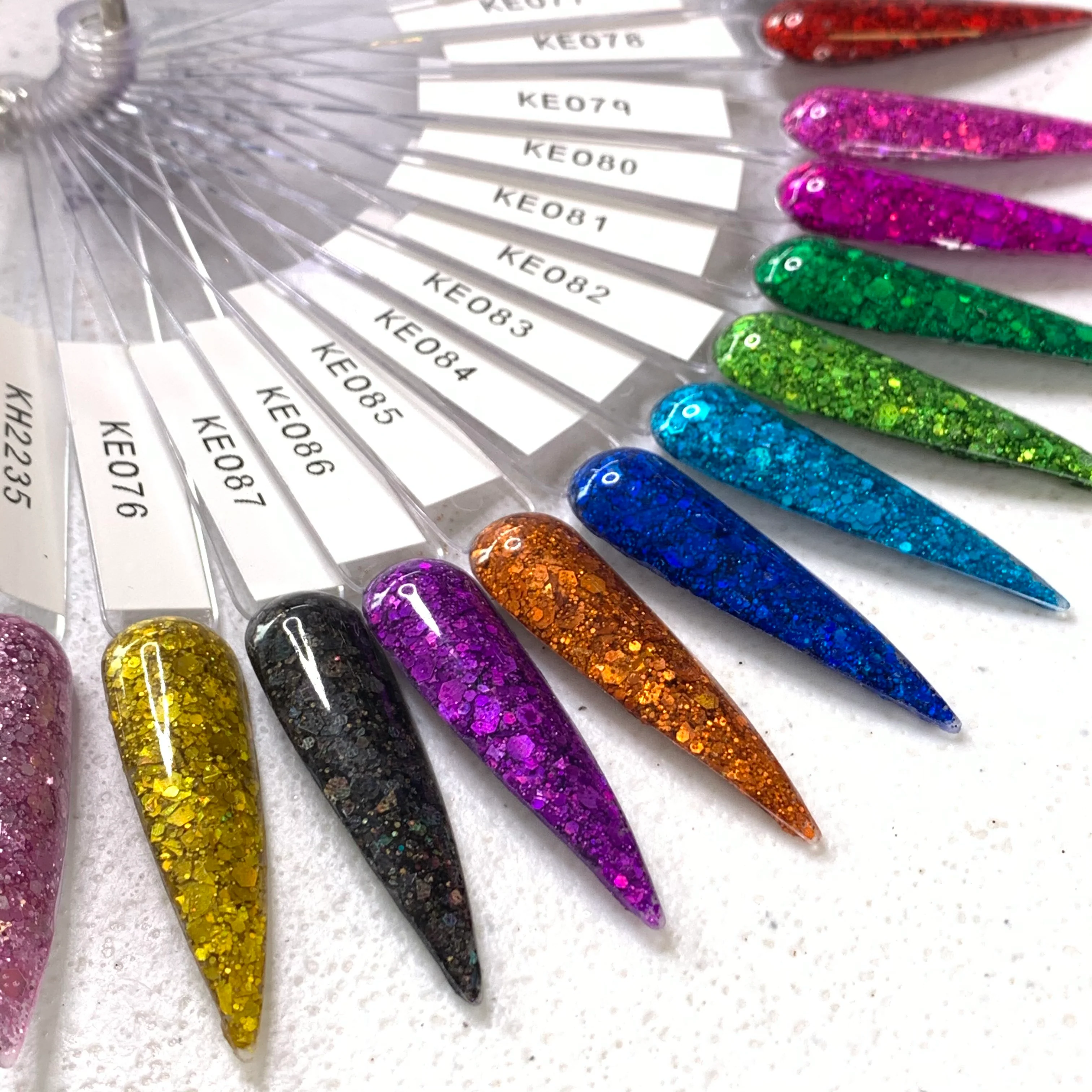 16 pcs Colorful Holographic Glitter Acrylic Powder Collection - Image 5
