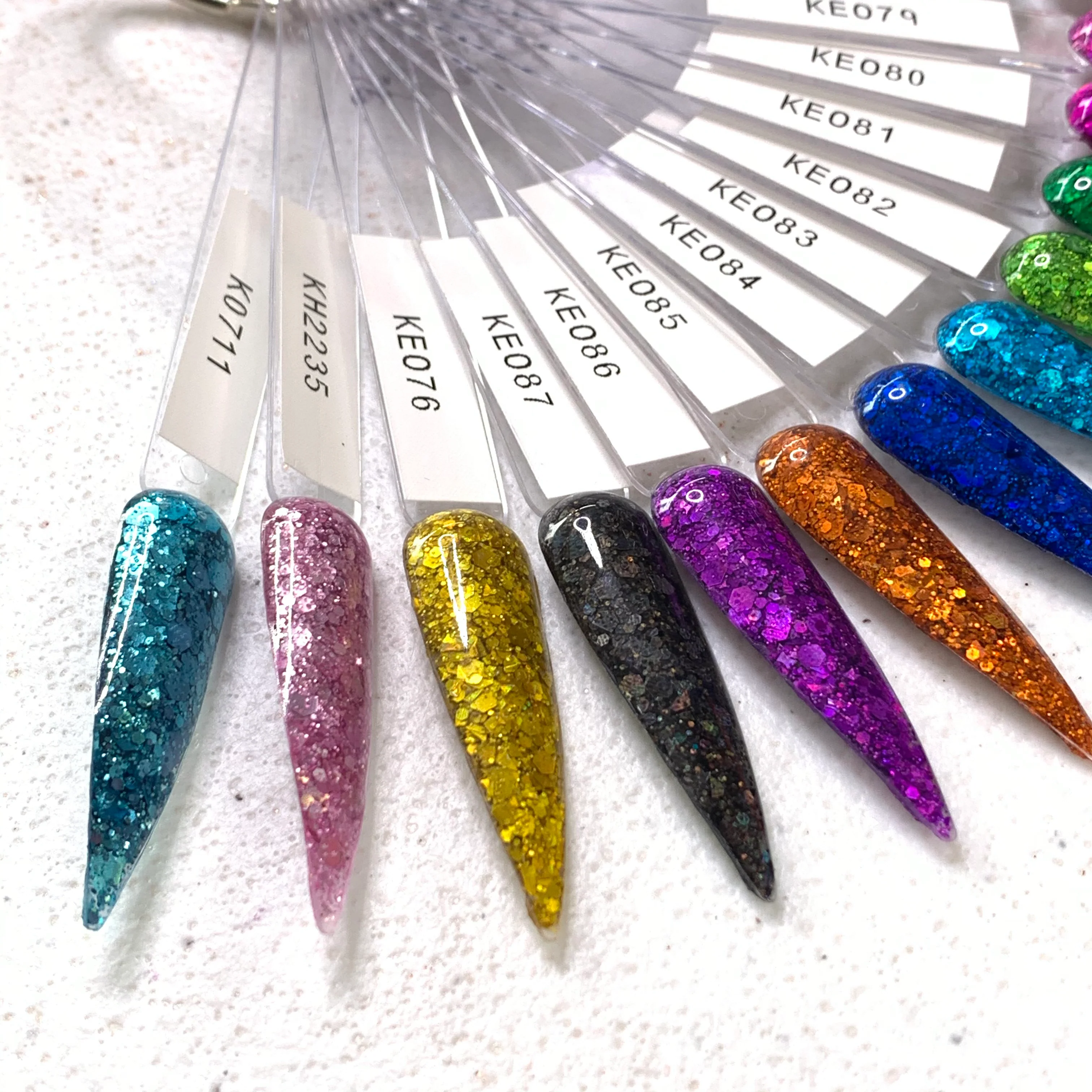 16 pcs Colorful Holographic Glitter Acrylic Powder Collection - Image 6