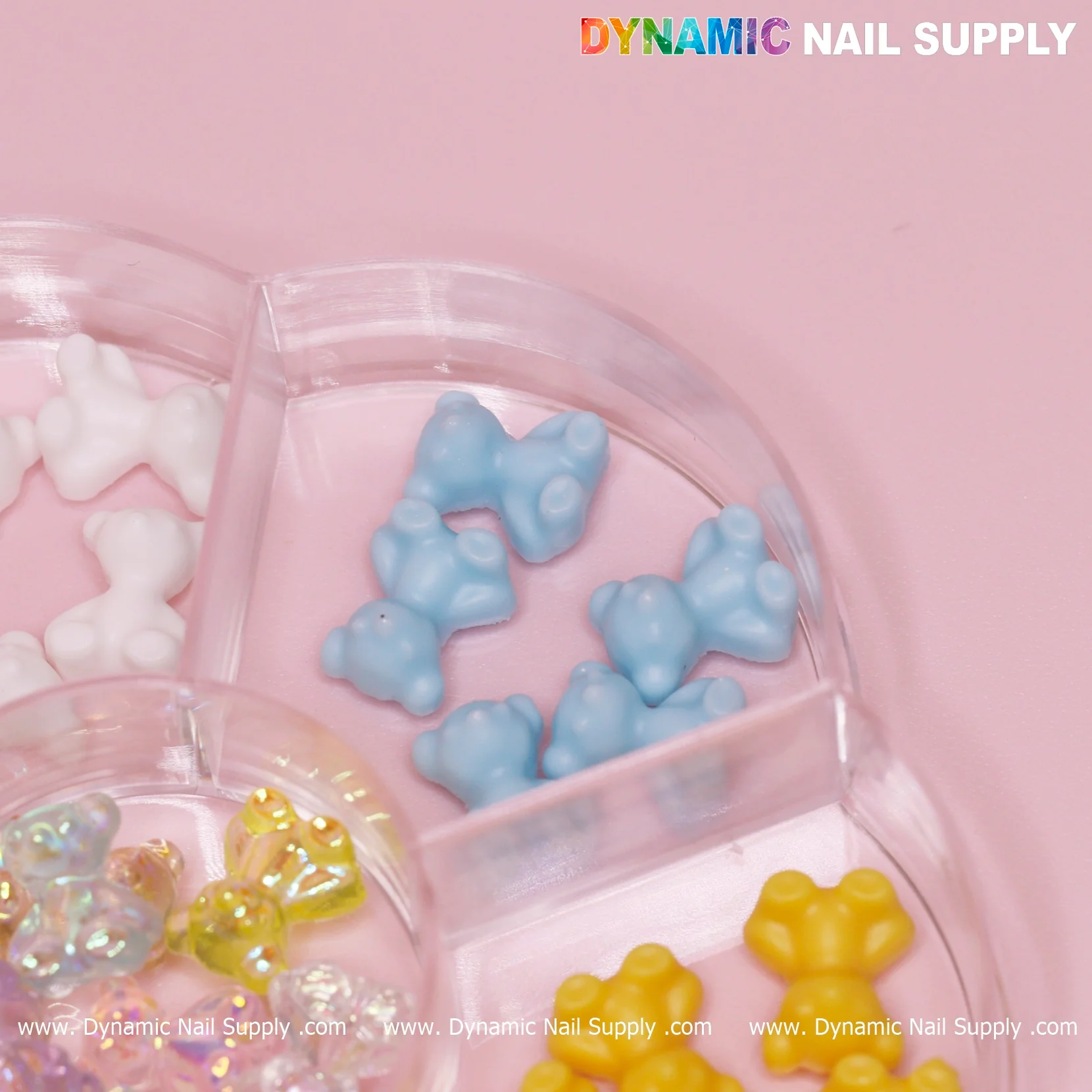 Colorful 3D Resin Teddy Bear Charms for Spring Nails Art design - Image 5