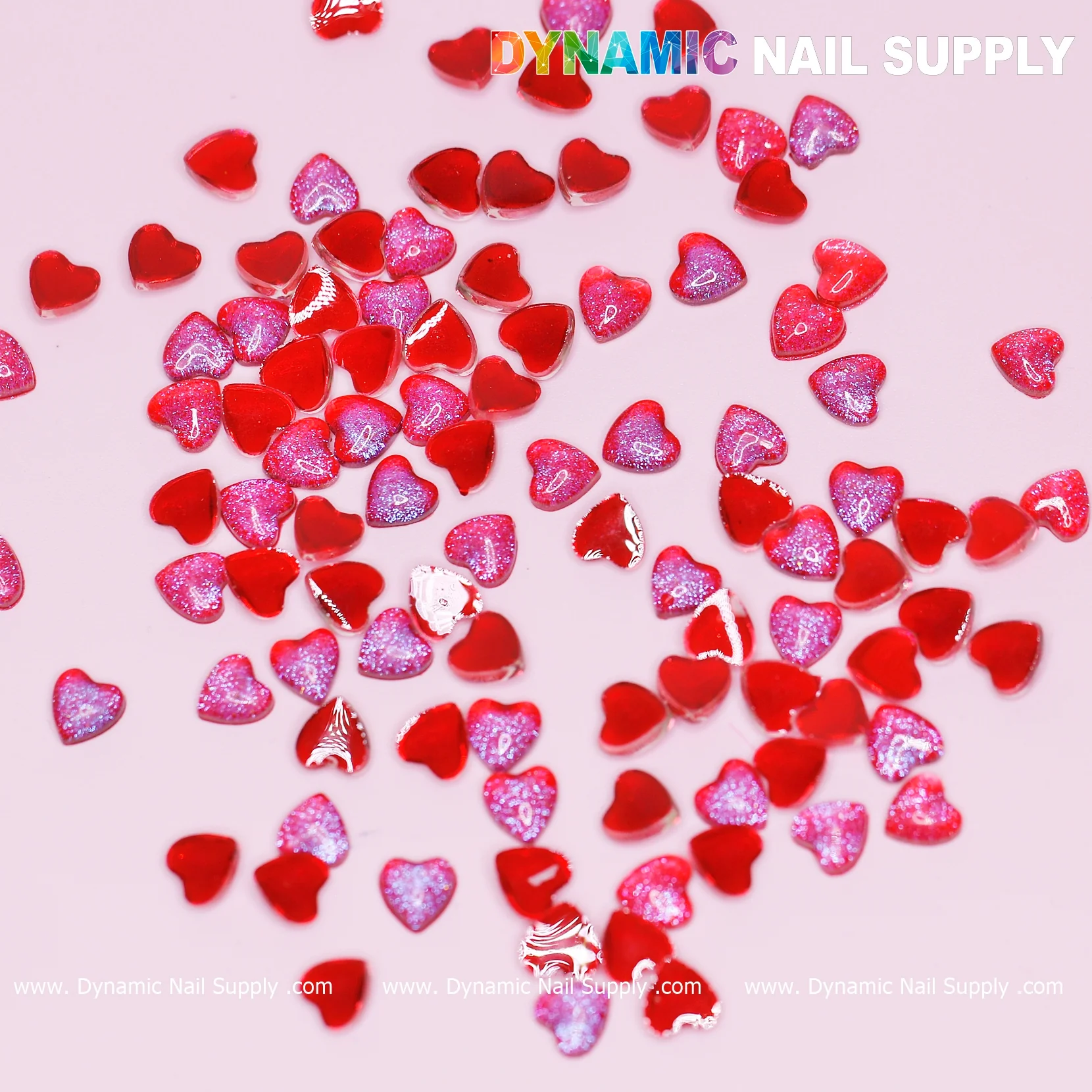 90 pcs Red Resin Heart Shape Charm for Valentine Nails Design - Image 4