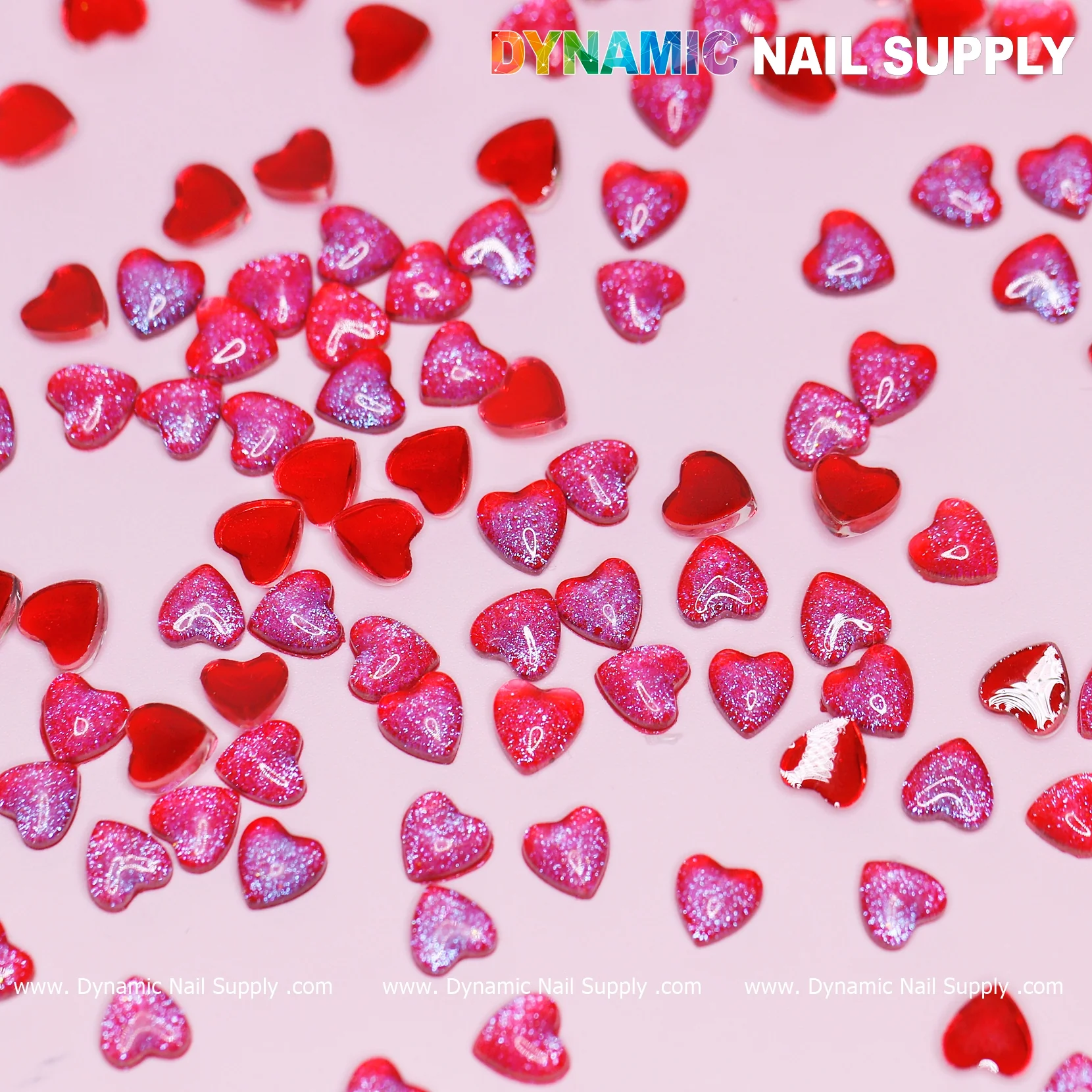 90 pcs Red Resin Heart Shape Charm for Valentine Nails Design - Image 7