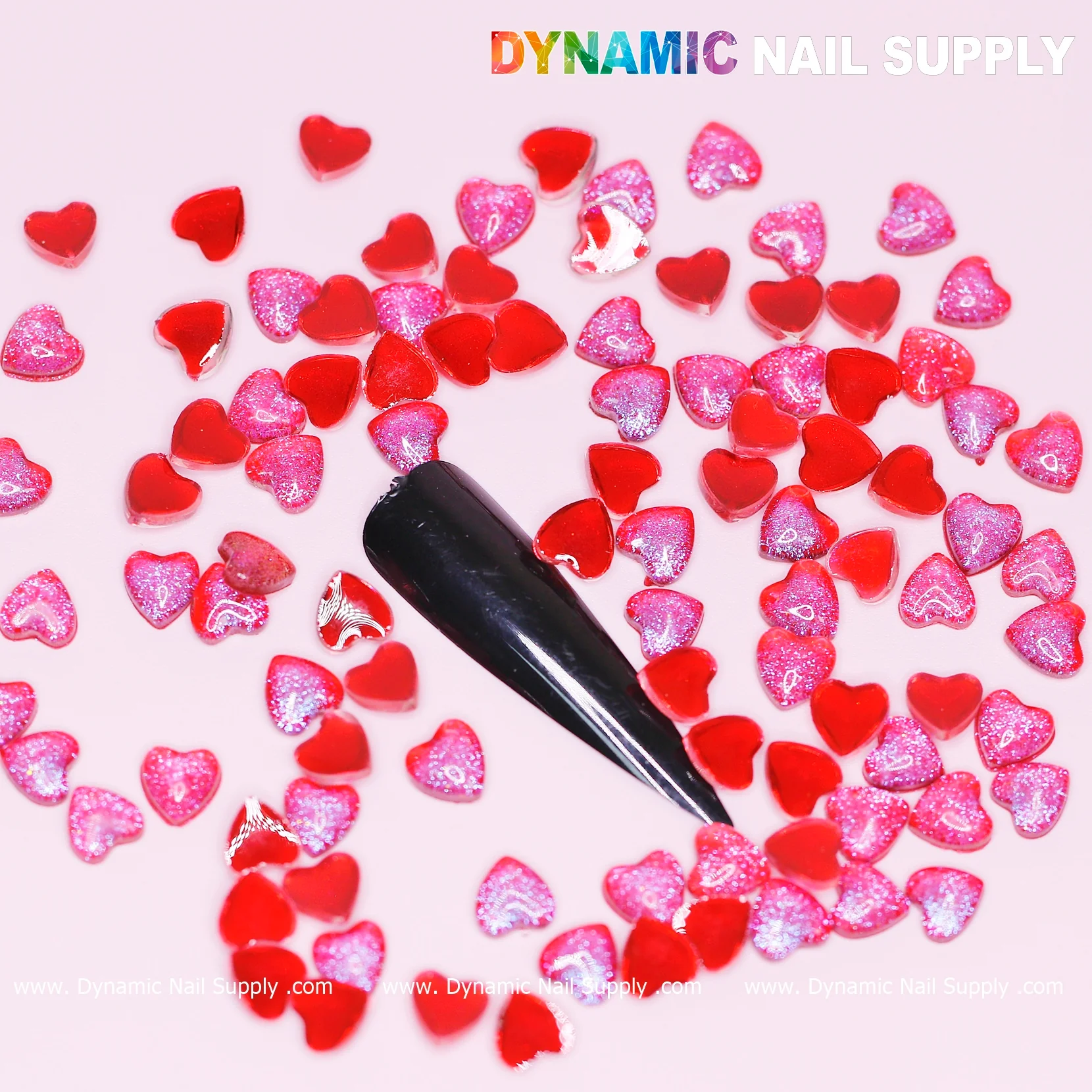 90 pcs Red Resin Heart Shape Charm for Valentine Nails Design - Image 9