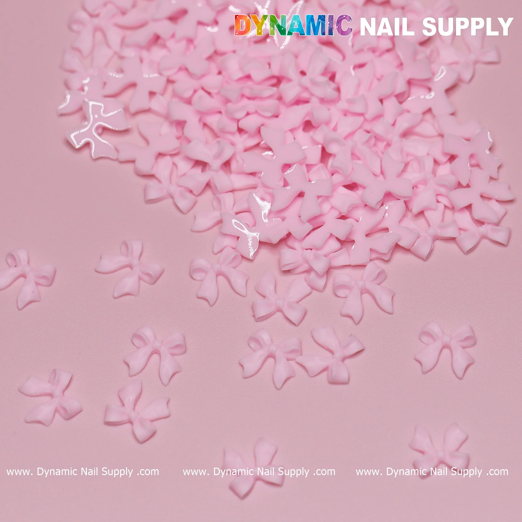 90 pcs Pure Pink Resin Bows Charm for Valentine Nails Design - Image 6