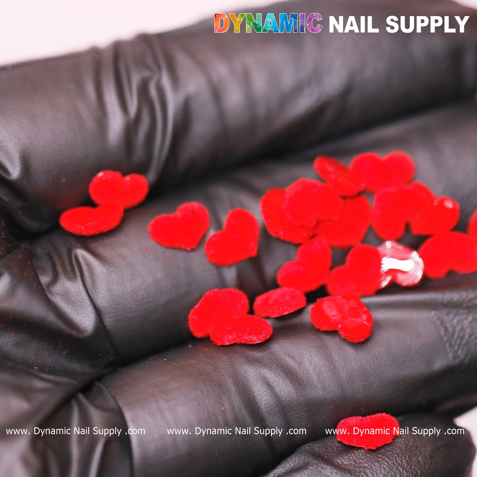 90 pcs Pure Red Resin Heart Shape Charm for Valentine Nails Design - Image 5