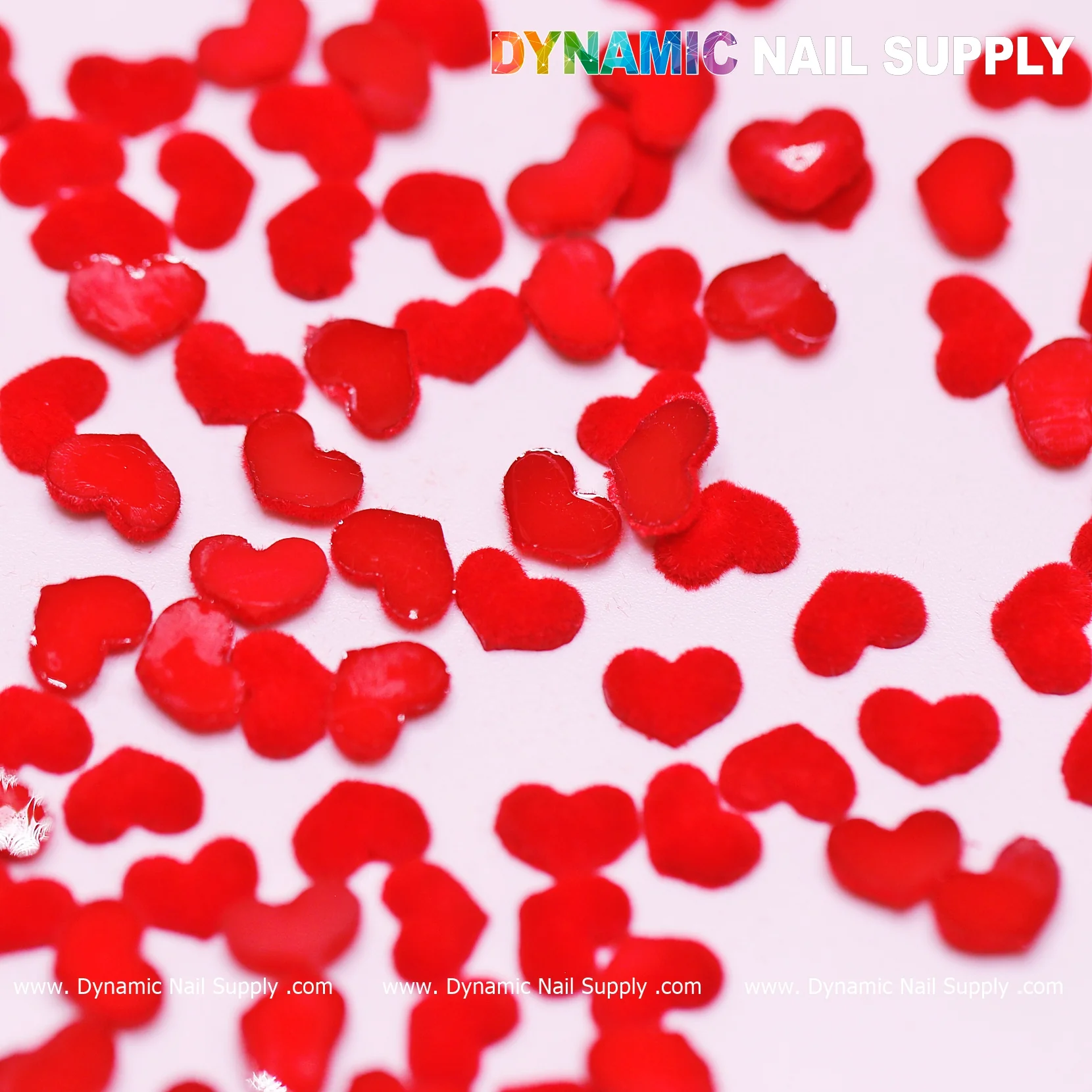90 pcs Pure Red Resin Heart Shape Charm for Valentine Nails Design - Image 9