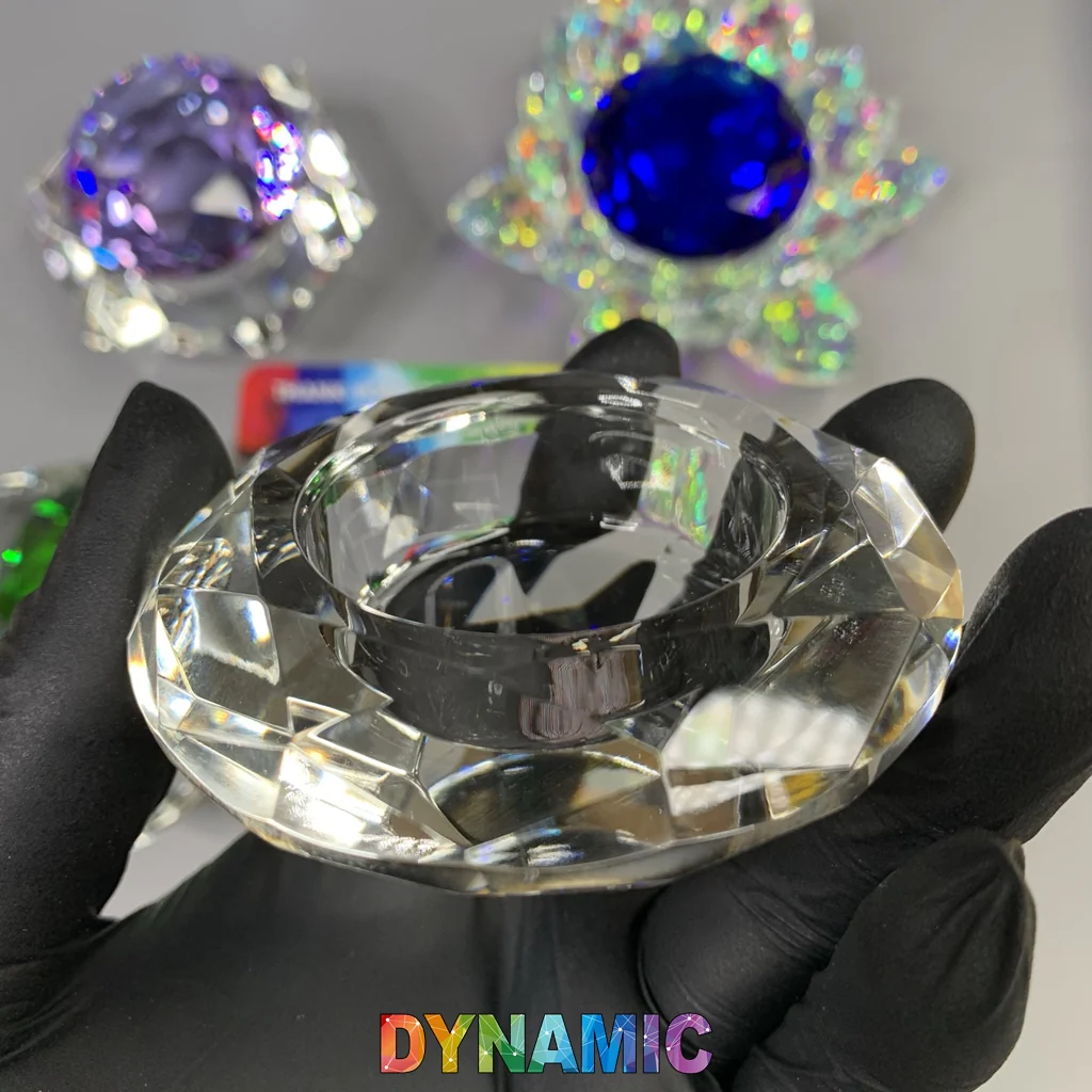 CRYSTAL DAPPEN DISH - HEXAGON - ROUND - HEART - LOTUS SHAPE - Image 6