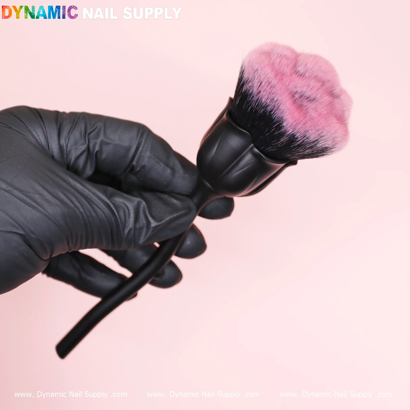 Dust Brush (Cosmetic-grade Duster) - Black Pink Rose style - Image 3