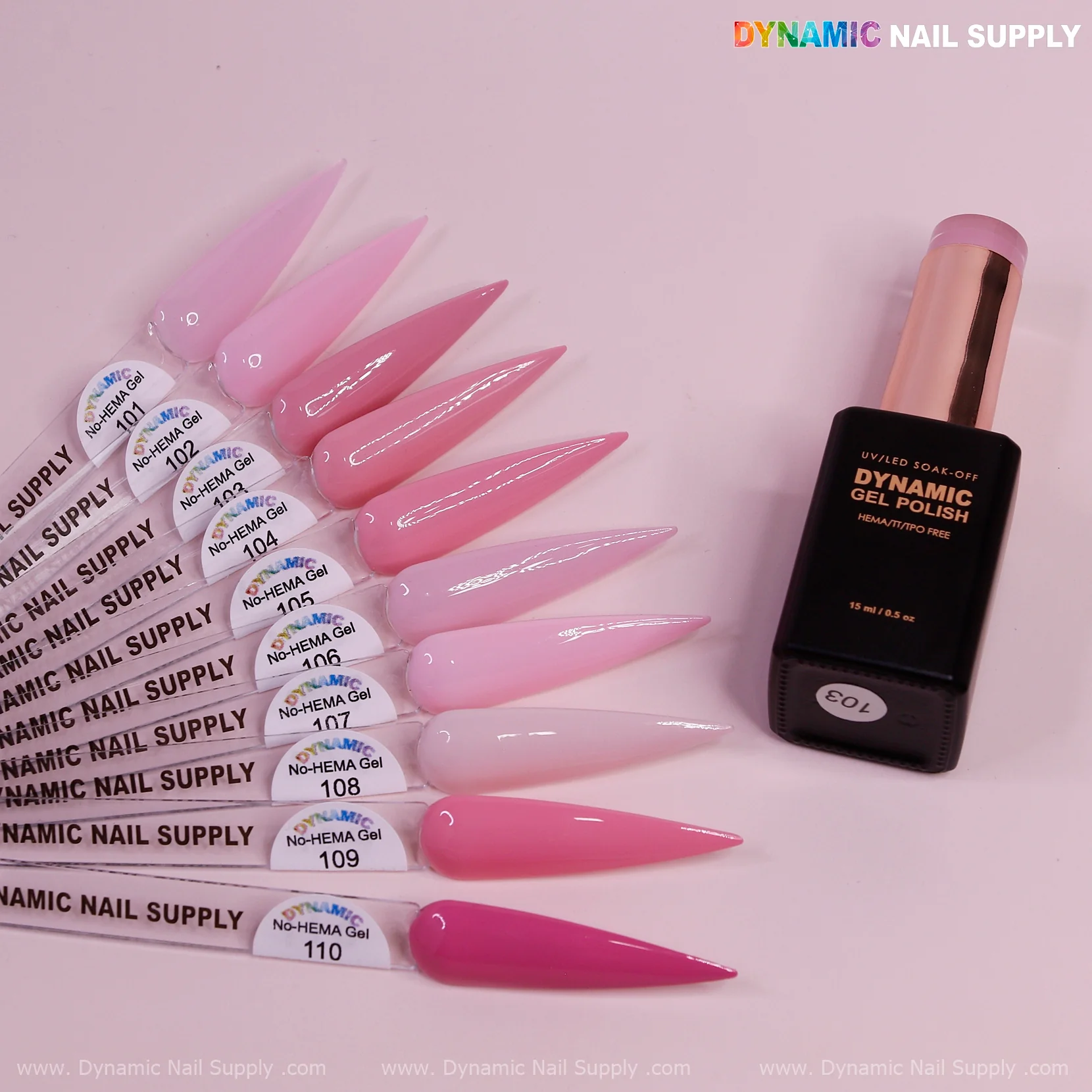Dynamic No-HEMA Gel Polish - Color 101 to 110