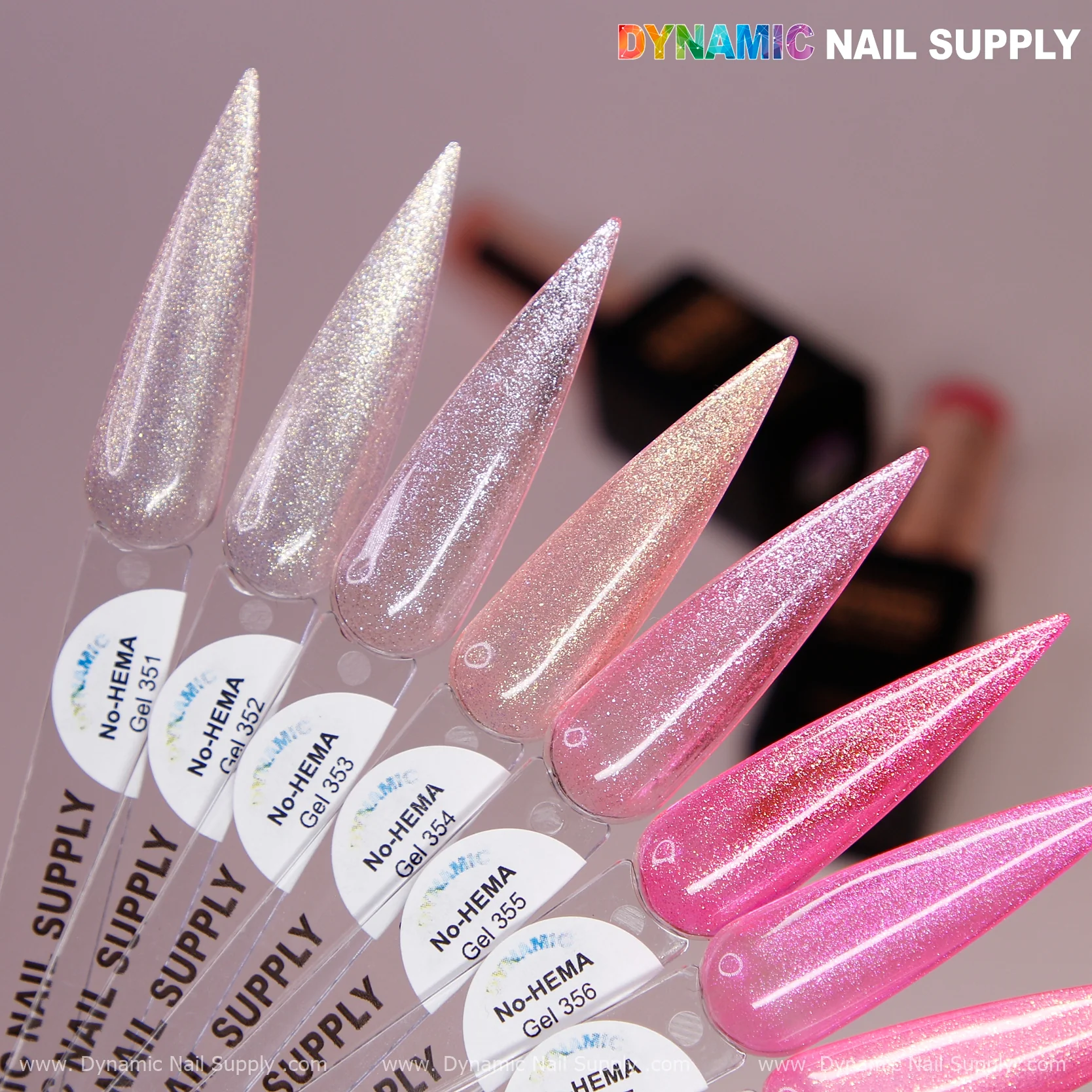 Dynamic No-HEMA Gel Polish - Color 351 to 360 - Pretty Shimmery Colors - Image 6