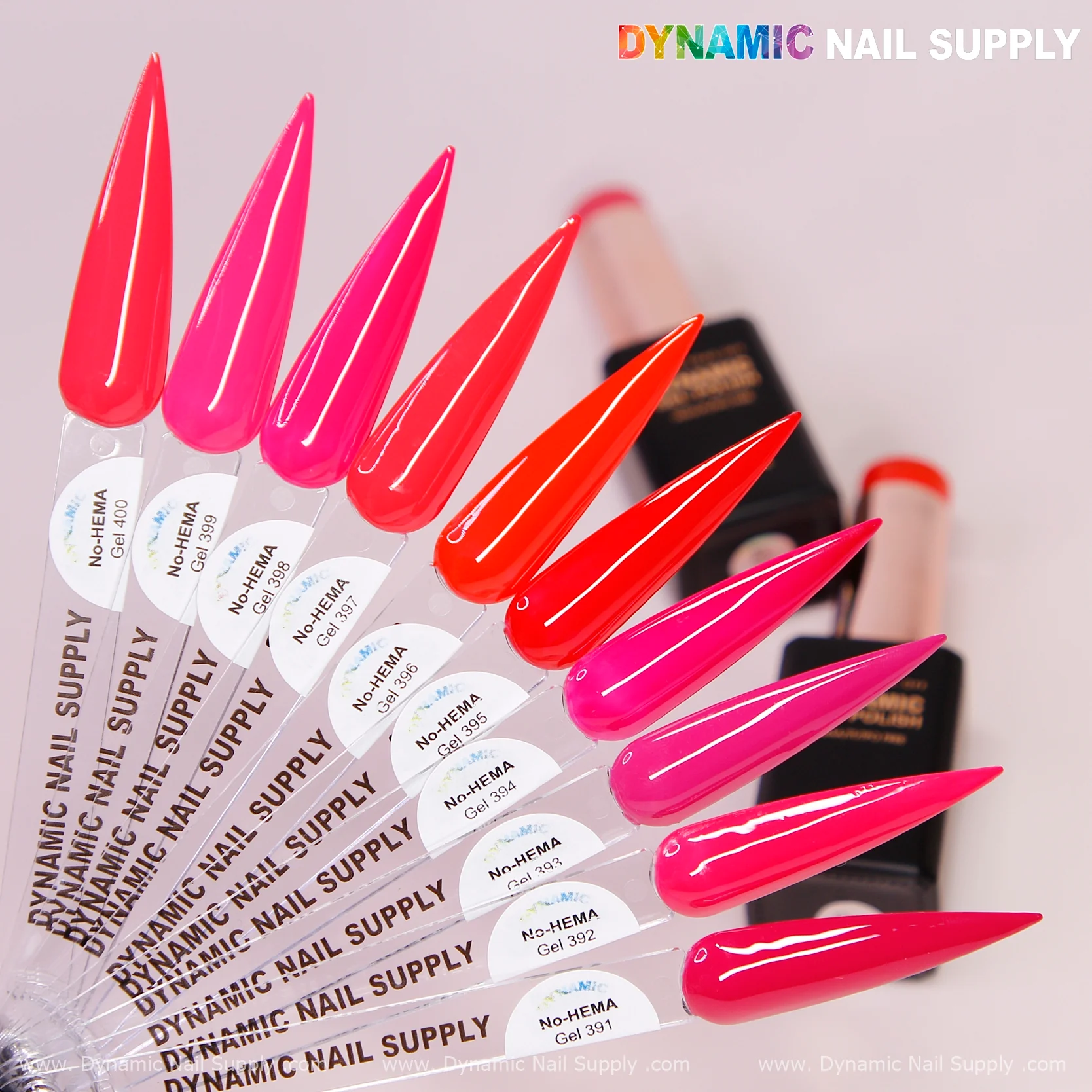 Dynamic No-HEMA Gel Polish - Color 391 to 400 - Pretty Red Collection